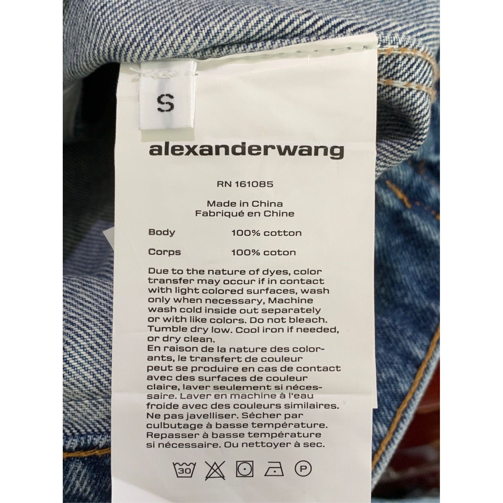 Alexander Wang Alexander Wang Womens Denim Sleeveless Cropped Vest Jacket Size S / US 4 / IT 40 - 6 Thumbnail
