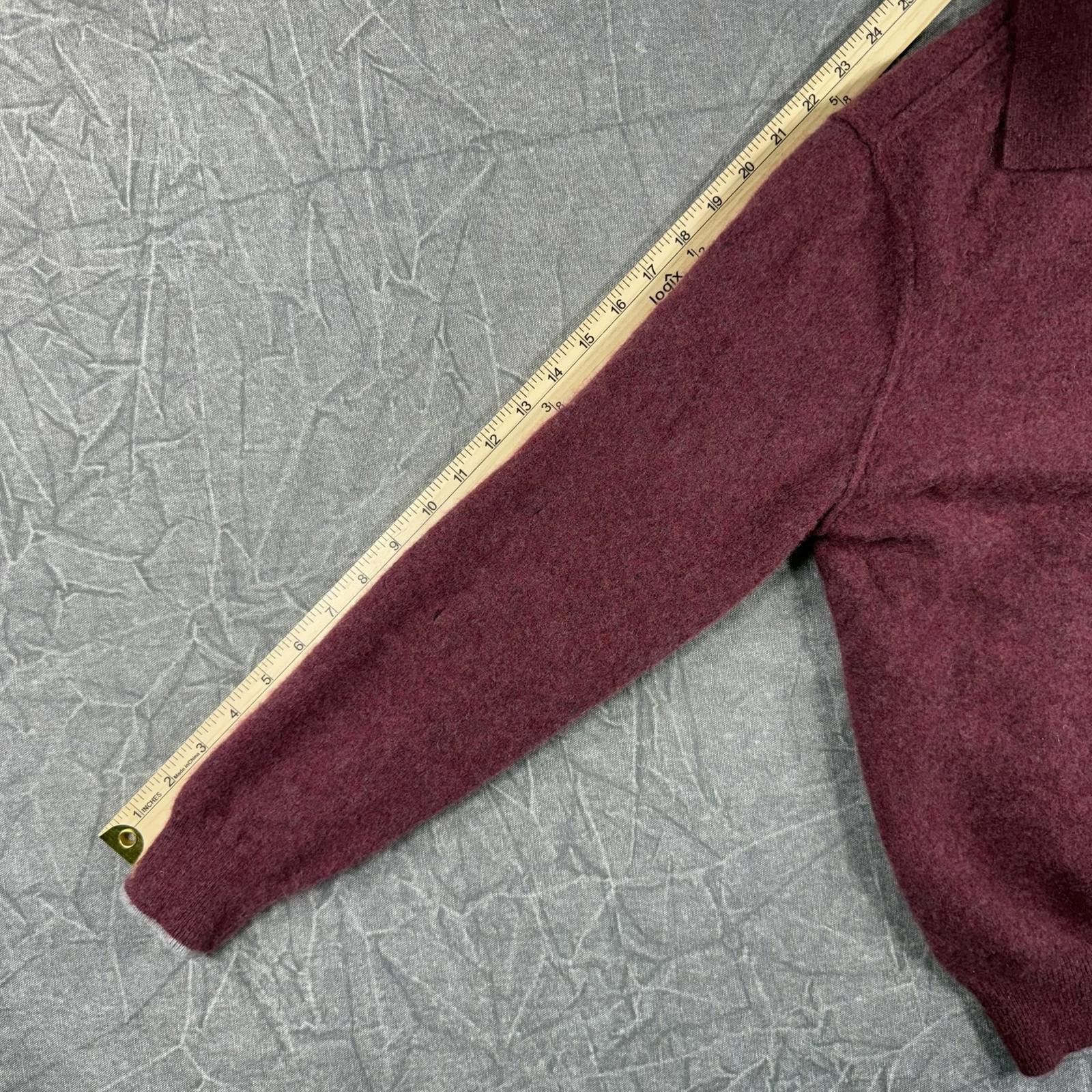 Saks Fifth Avenue Saks Fifth Avenue Sweater Men's XL Burgundy Cashmere Size US XL / EU 56 / 4 - 5 Thumbnail
