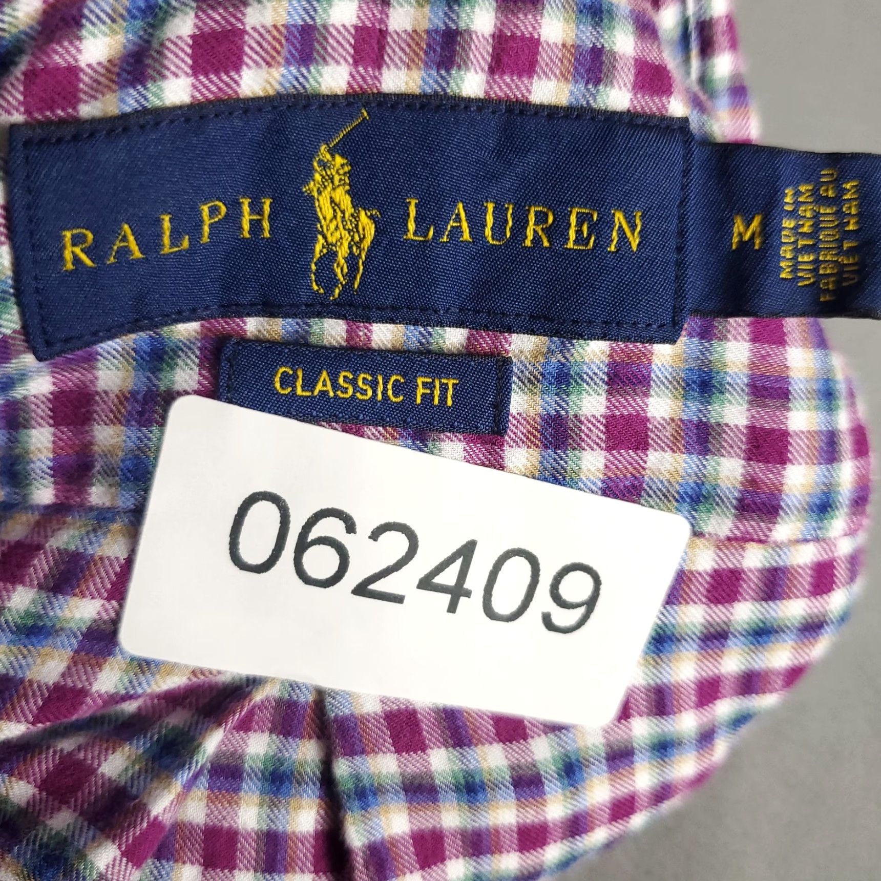 Ralph Lauren Vintage Ralph Lauren Men's Cotton Plaid Shirt Long Sleeve Classic Fit Button Down Purple 90s preppy Size US M / EU 48-50 / 2 - 8 Thumbnail