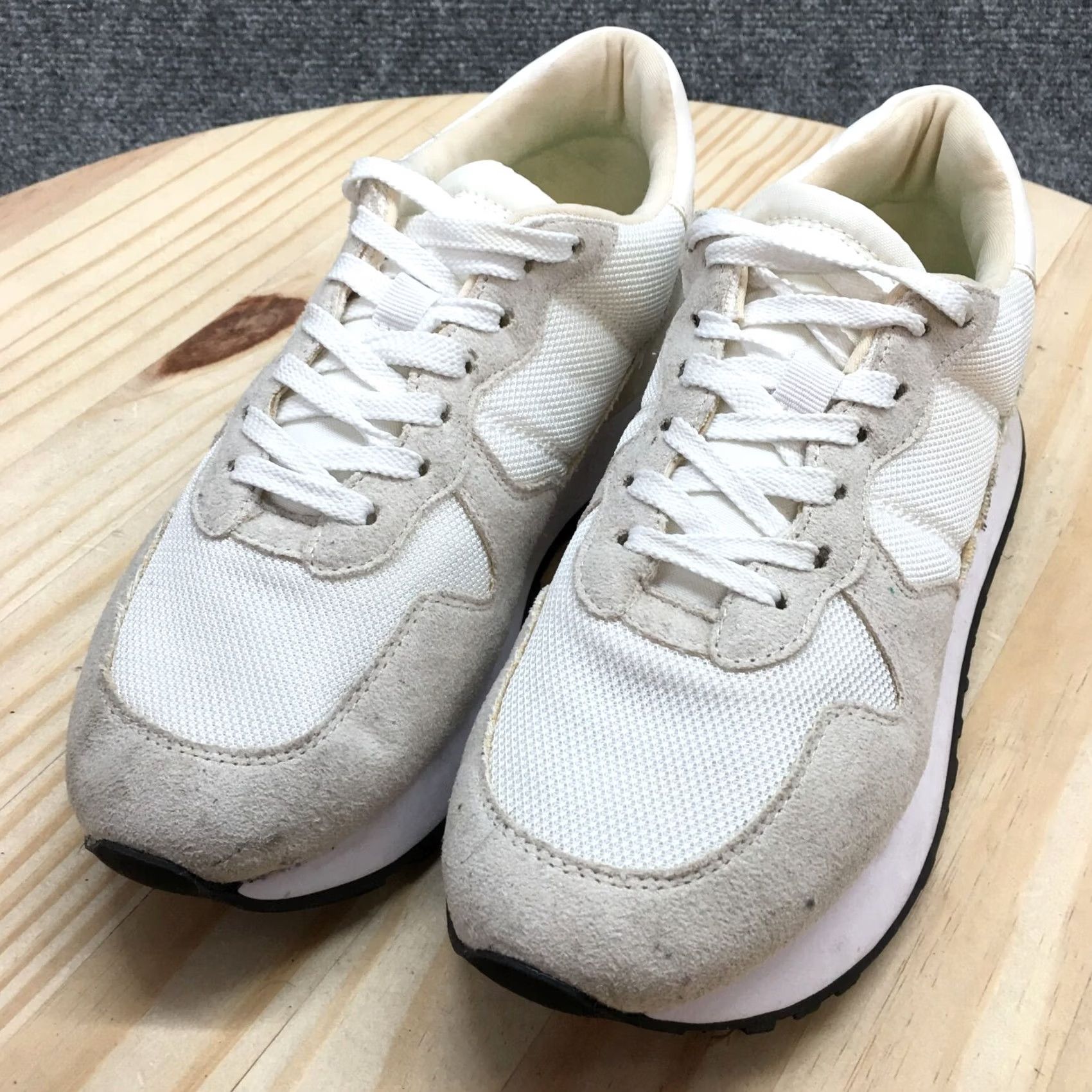 H&M H&M Sneaker Womens 9 White Walking Laced Up Round Toe Casual Comfort Suede Size US 9 / IT 39 - 3 Thumbnail