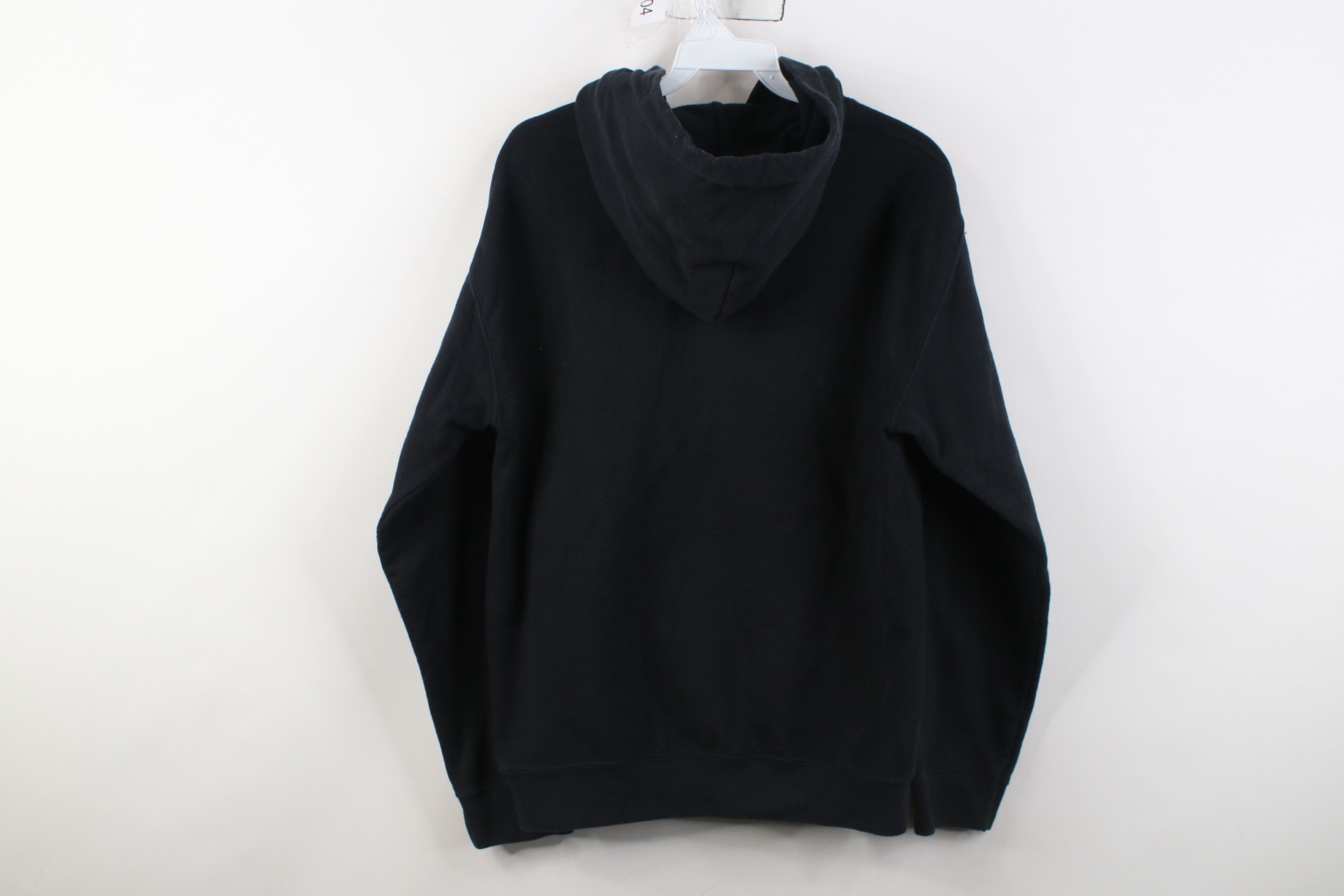 Vintage Vintage 90s Y2K Streetwear Blank Hoodie Sweatshirt Black Size M / US 6-8 / IT 42-44 - 10 Thumbnail