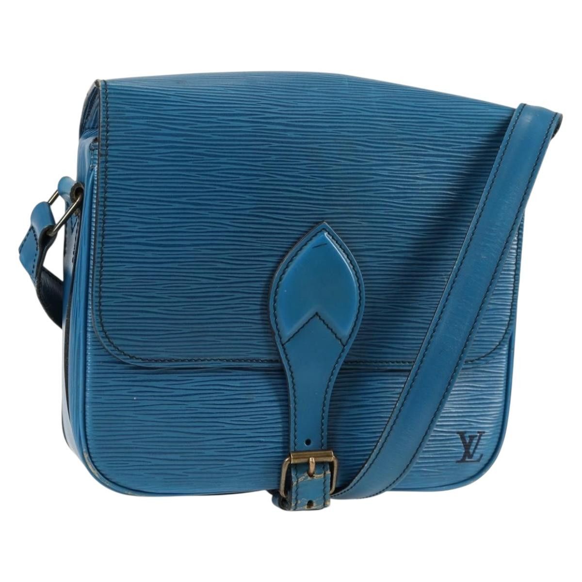 Louis Vuitton LOUIS VUITTON Epi Cartouchiere MM Shoulder Bag Blue M52245 Size ONE SIZE - 1 Thumbnail