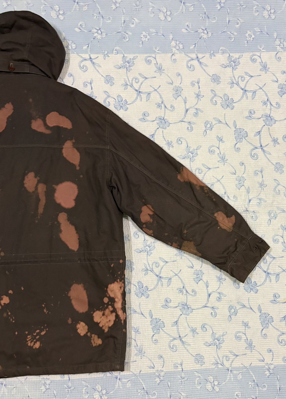 Vintage Sythetic Utility Parka Hooded Zip Up Acid Wash Jacket Size US L / EU 52-54 / 3 - 8 Thumbnail