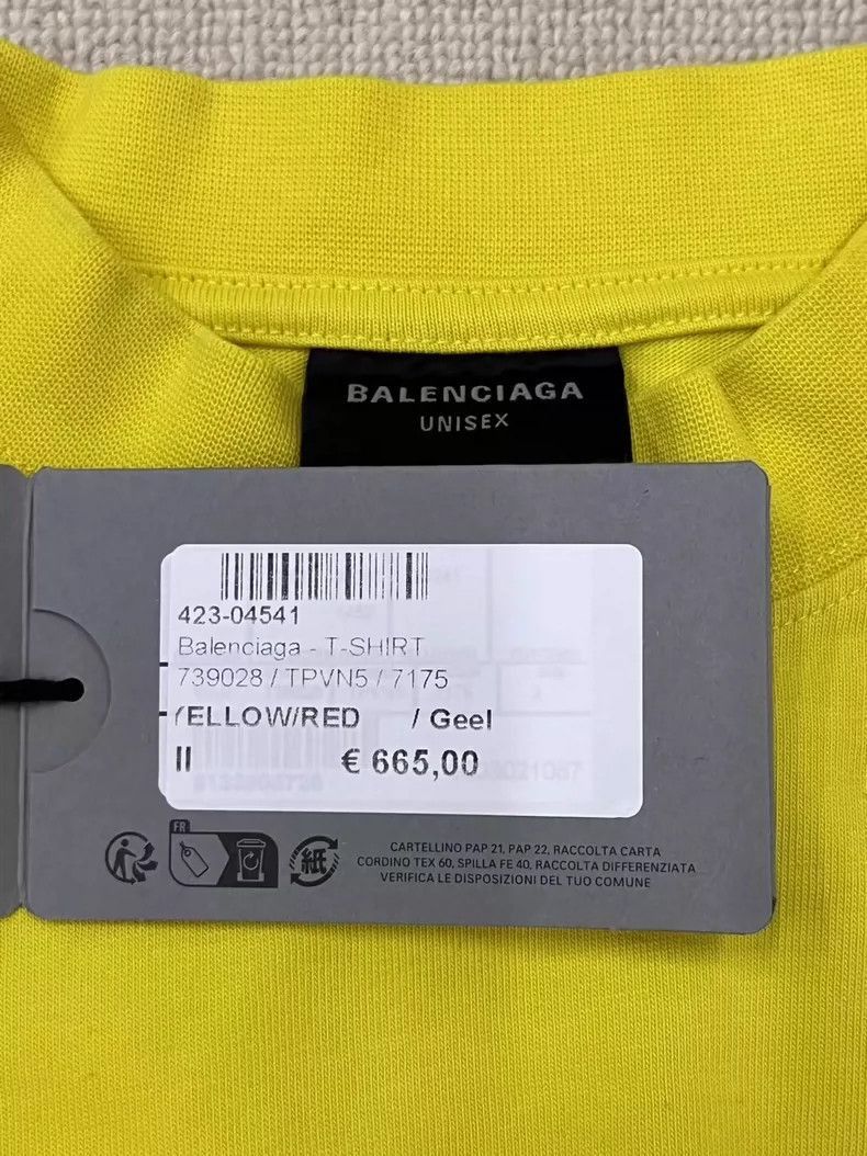 Balenciaga Balenciaga Darkwave TShirt Oversized Yellow-2505 Size US L / EU 52-54 / 3 - 5 Thumbnail