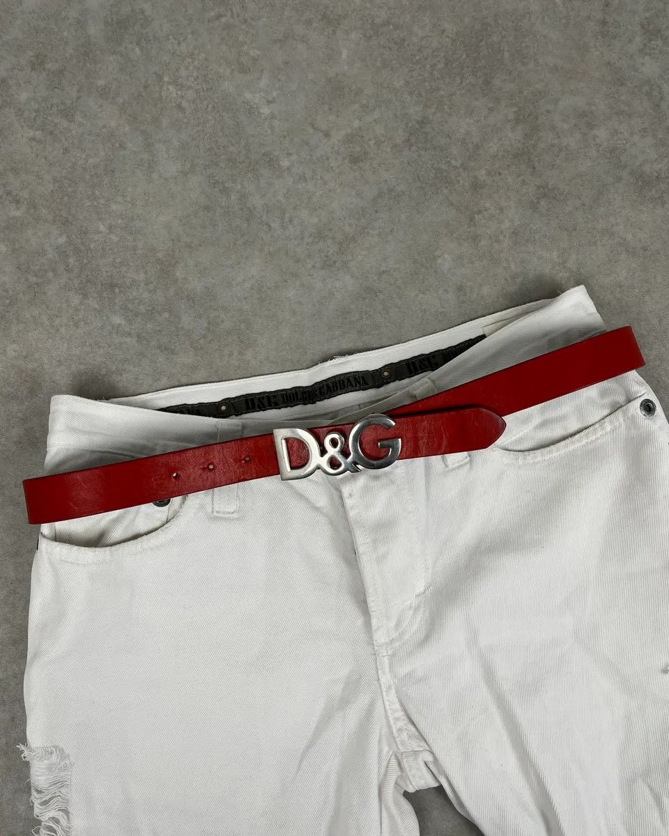 Dolce & Gabbana Dolce & Gabbana Propaganda Red Leather Belt Size ONE SIZE - 1 Thumbnail