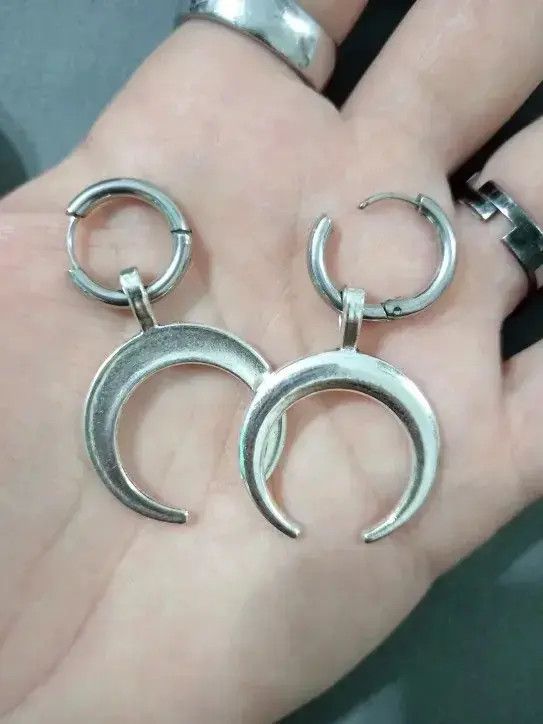 Other Harajuku Moon Hoop Earrings Size ONE SIZE - 3 Thumbnail