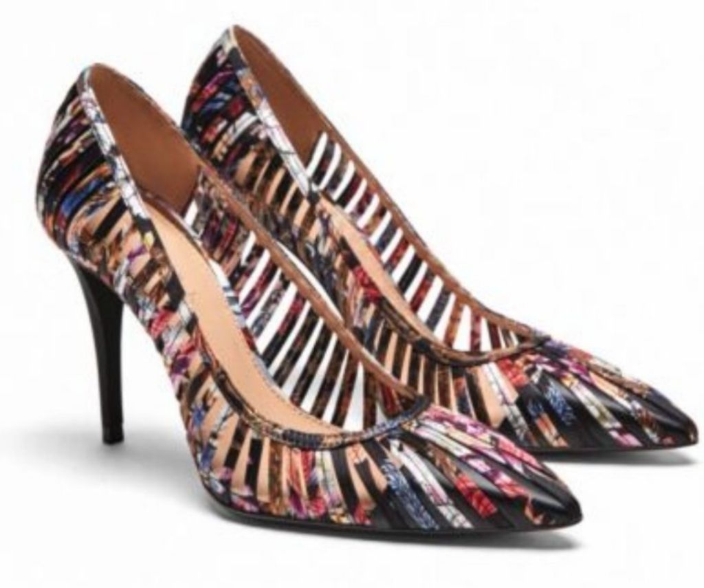 Zara Zara Woman Floral Fabric Pointed Toe Heels Size 39 Size US 8.5 / IT 38.5 - 1 Thumbnail
