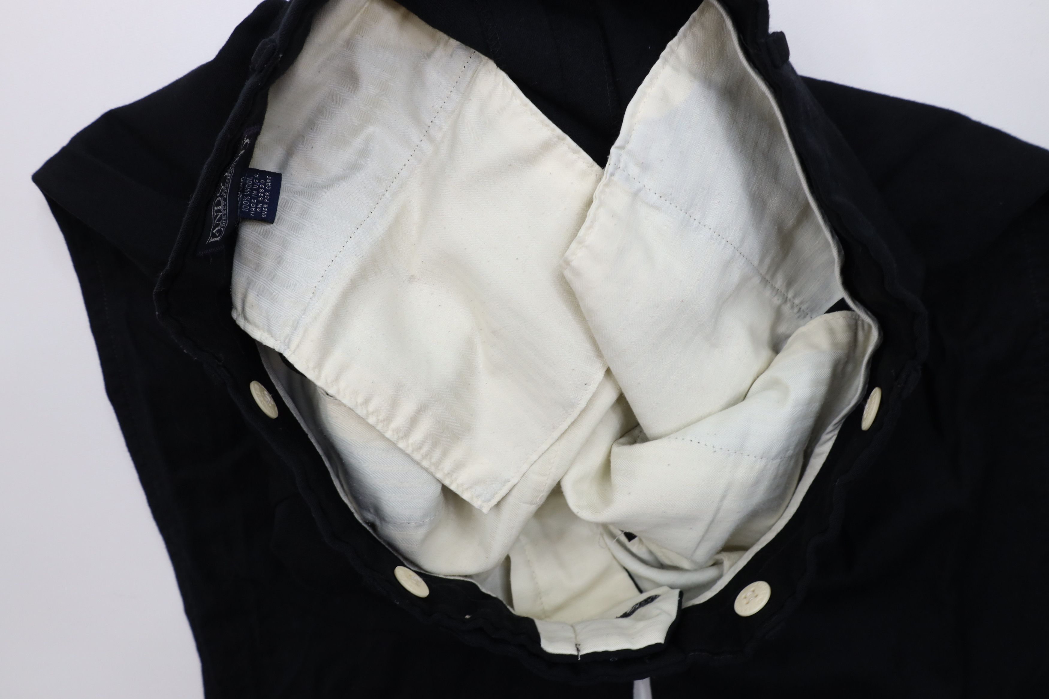 Lands' End Vintage 90s Lands End Wide Leg Chino Pants Wool Black USA Size US 34 / EU 50 - 10 Thumbnail