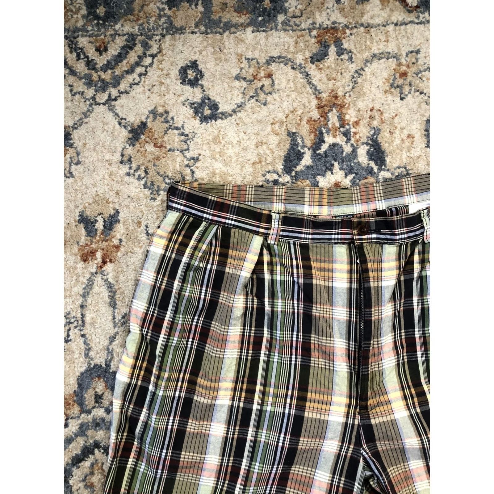Polo Ralph Lauren Polo Ralph Lauren Shorts Mens 42 Multicolor Plaid Tyler Chino Pleated 9 Inseam Size US XL / EU 56 / 4 - 2 Thumbnail