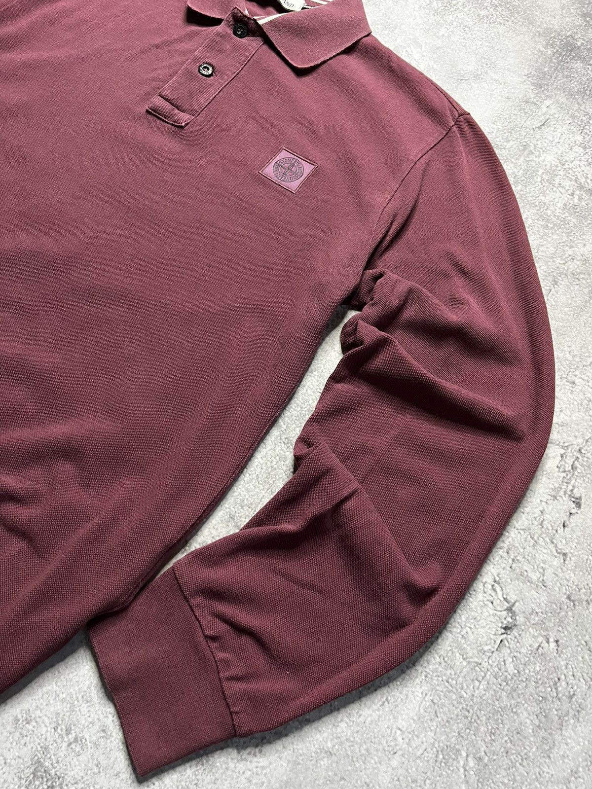 Stone Island Stone Island Long Sleeve Polo Patch Program Burgundy Men’s S Size US S / EU 44-46 / 1 - 3 Thumbnail