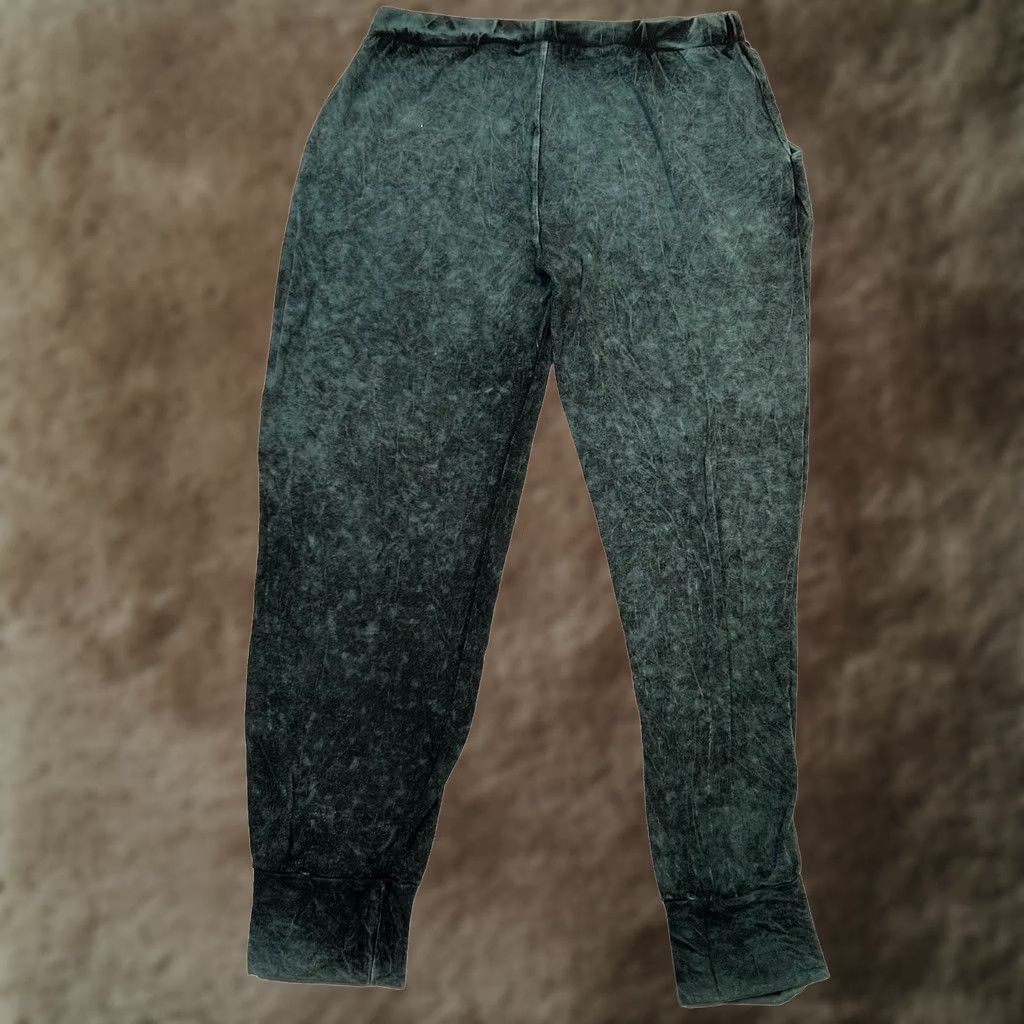 Vintage VINTAGE? No — T-Party Mineral Wash Pants Joggers Womens Large Green Yoga Sweatpants Size 36" / US 14 / IT 50 - 1 Thumbnail