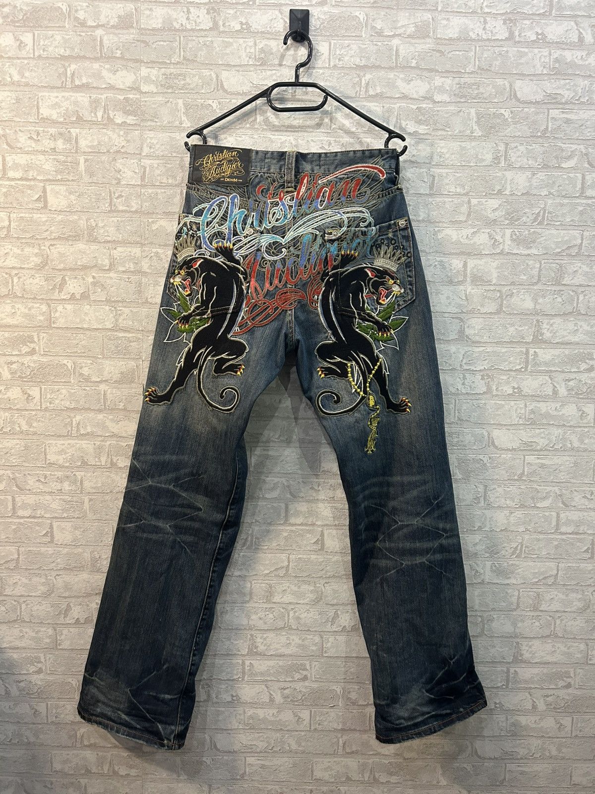 Orders Rare Vintage Christian Audigier Blue Denim Jeans