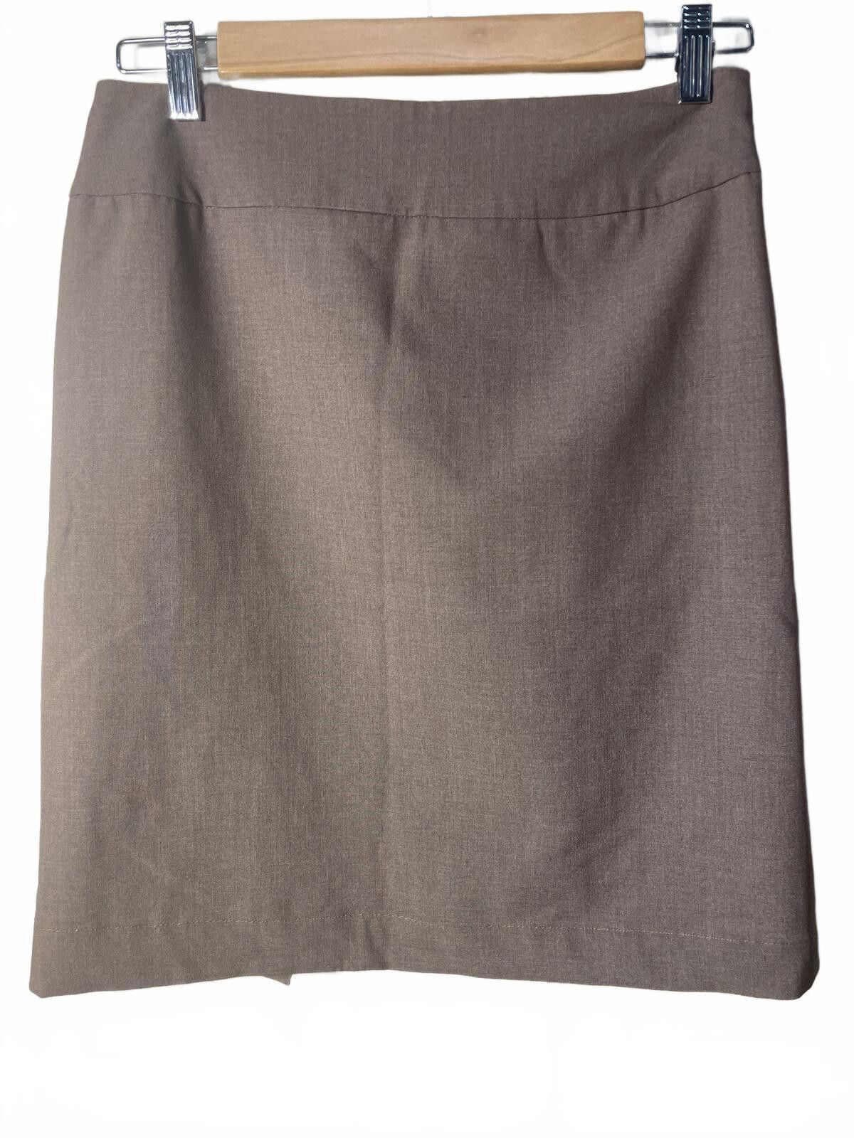 Elie Tahari Tahari Classic A Mini Skirt Women's Sz 2 Brown Lined Neutral Size 26" / US 2 / IT 38 - 5 Thumbnail