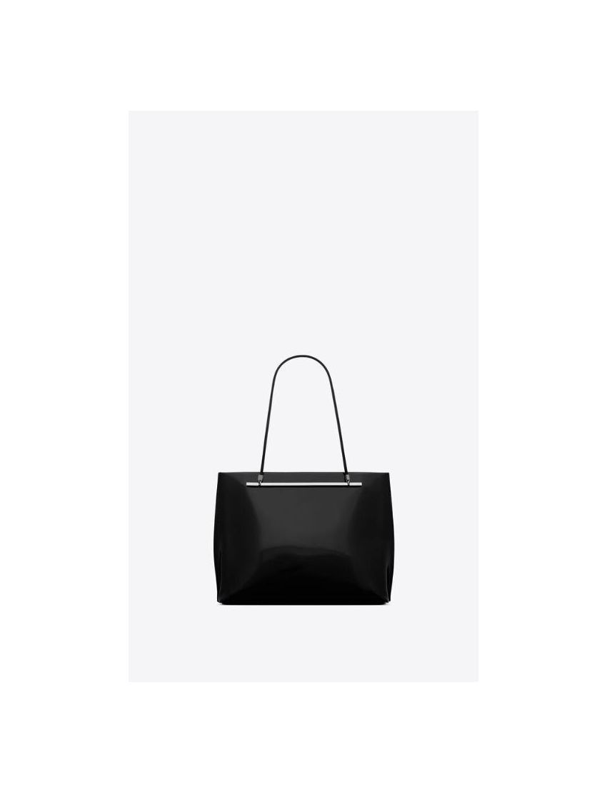 Saint Laurent Paris o1s1wg111124 Size: OS / Shopping Bag Shiny Leather in Black Size ONE SIZE - 2 Thumbnail