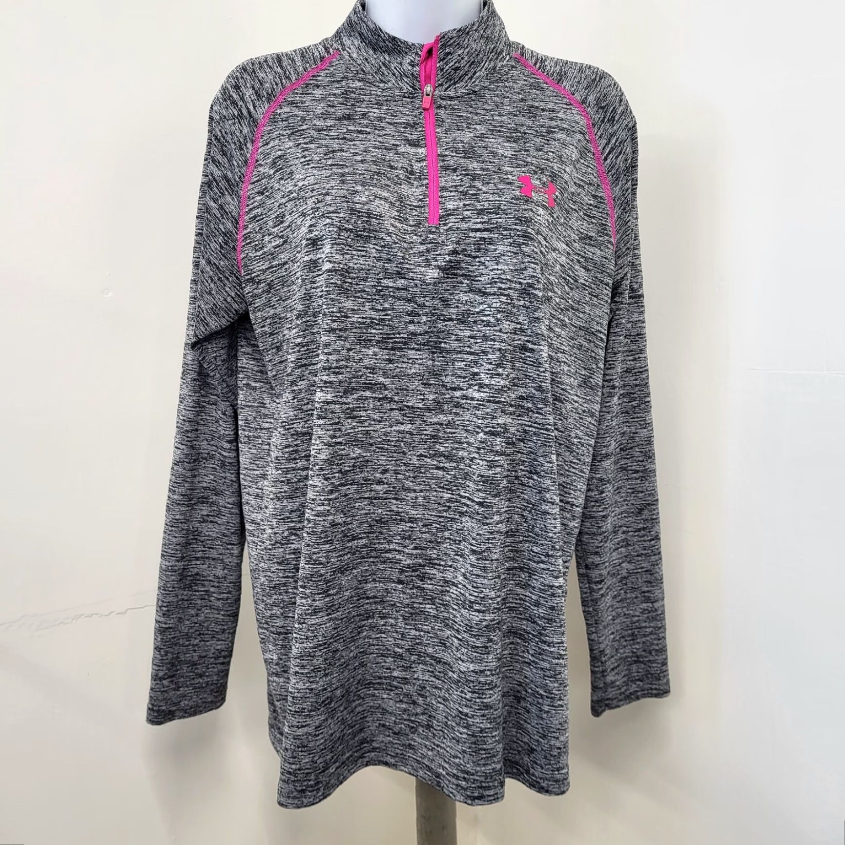 Under Armour Under Armour Shirt Womens Small Gray Pink Lightweight Zip Athletic Ladies Jacket Size S / US 4 / IT 40 - 2 Thumbnail