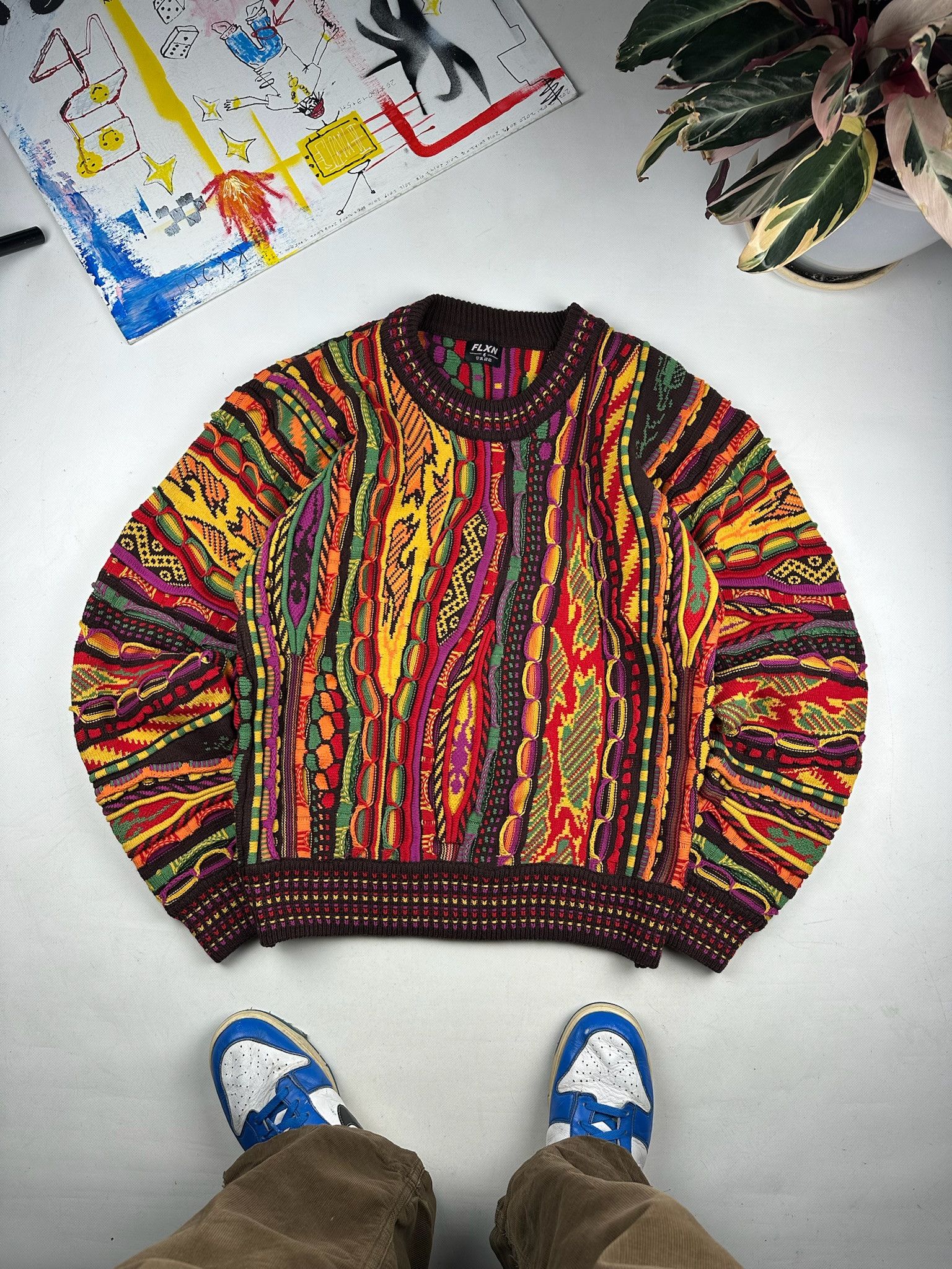 Other Multicolor 3D Knit Coogi Style Flxn Sweater Size US XL / EU 56 / 4 - 3 Thumbnail