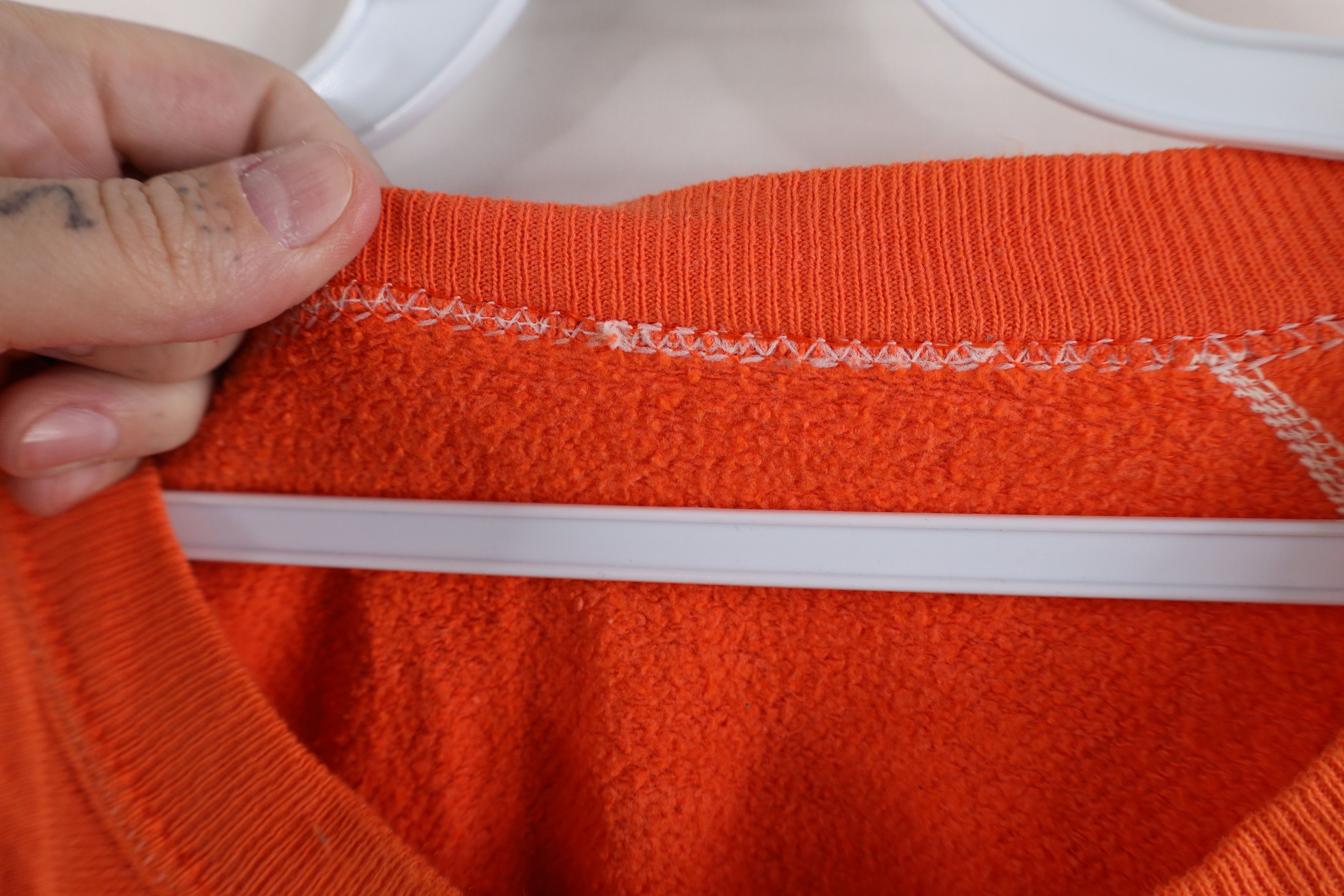 Vintage Vintage 70s Streetwear Blank Crewneck Sweatshirt Orange USA Size US XL / EU 56 / 4 - 6 Thumbnail