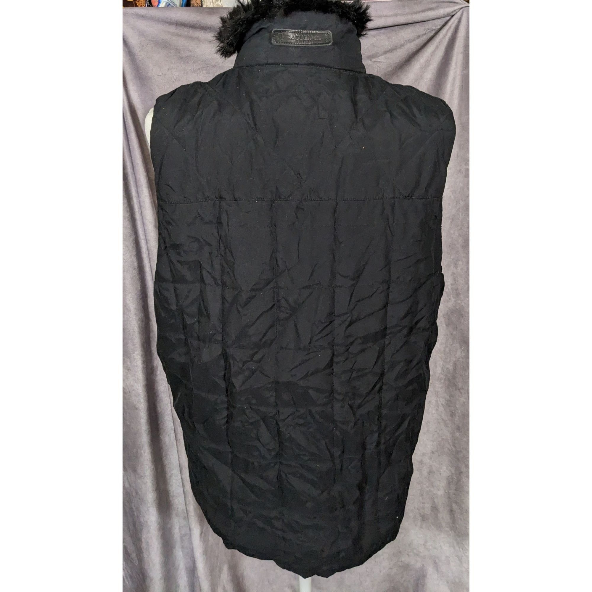 Lauren Ralph Lauren Black Fur Collar Puffer Vest By Lauren Ralph Lauren Size L / US 10 / IT 46 - 15 Thumbnail