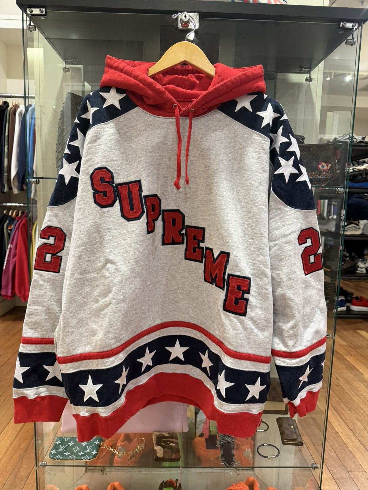 Supreme Supreme Hockey Hoodie - Grey Size US XXL / EU 58 / 5 - 1 Thumbnail