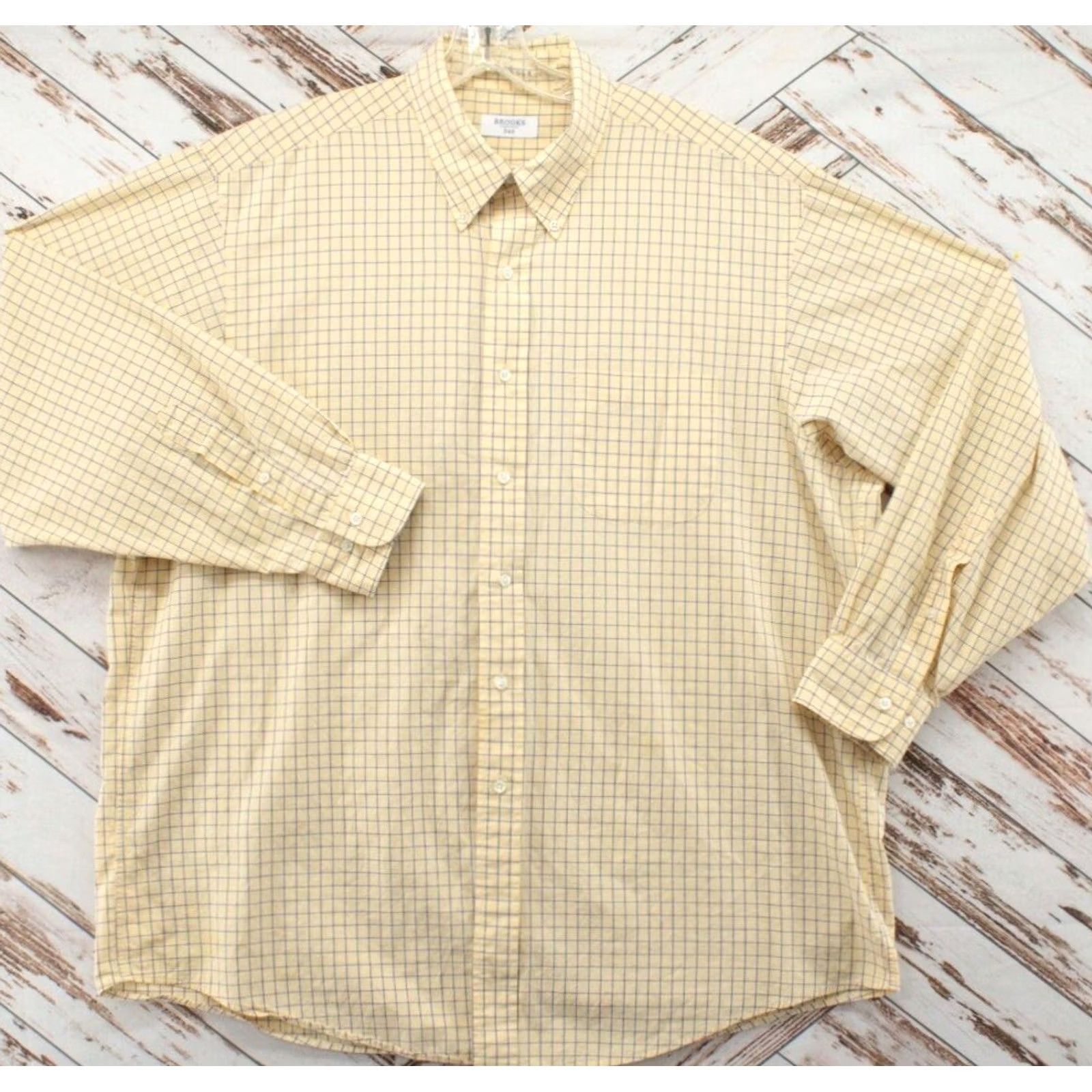 Brooks Brothers Brooks Brothers 346 Shirt Mens 17.5 Yellow Black Check Button-Down Long Sleeve Shirts Mens Yellow Black Check 346 17.5 Button-Down Vintage N/A Size US XXL / EU 58 / 5 - 2 Thumbnail