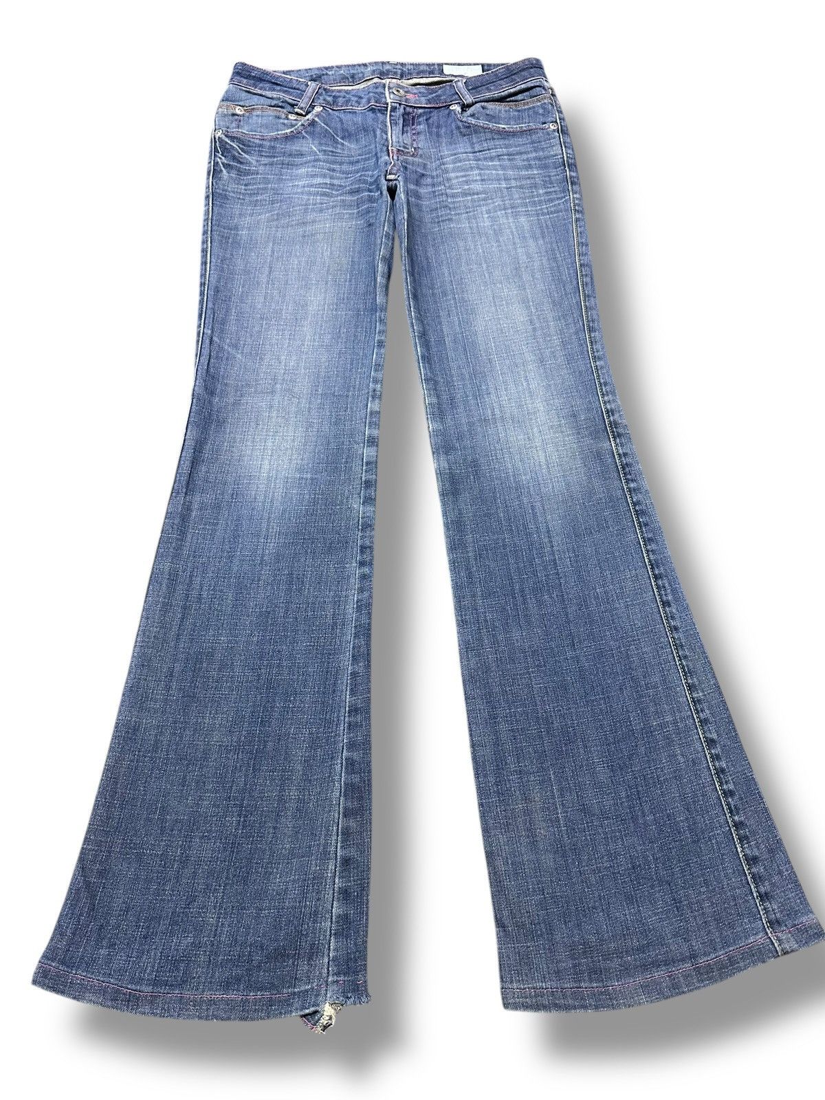 Japanese Brand Striked Jeans With Flare and Bootcut Style Faded Wash Size US 30 / EU 46 - 1 Thumbnail