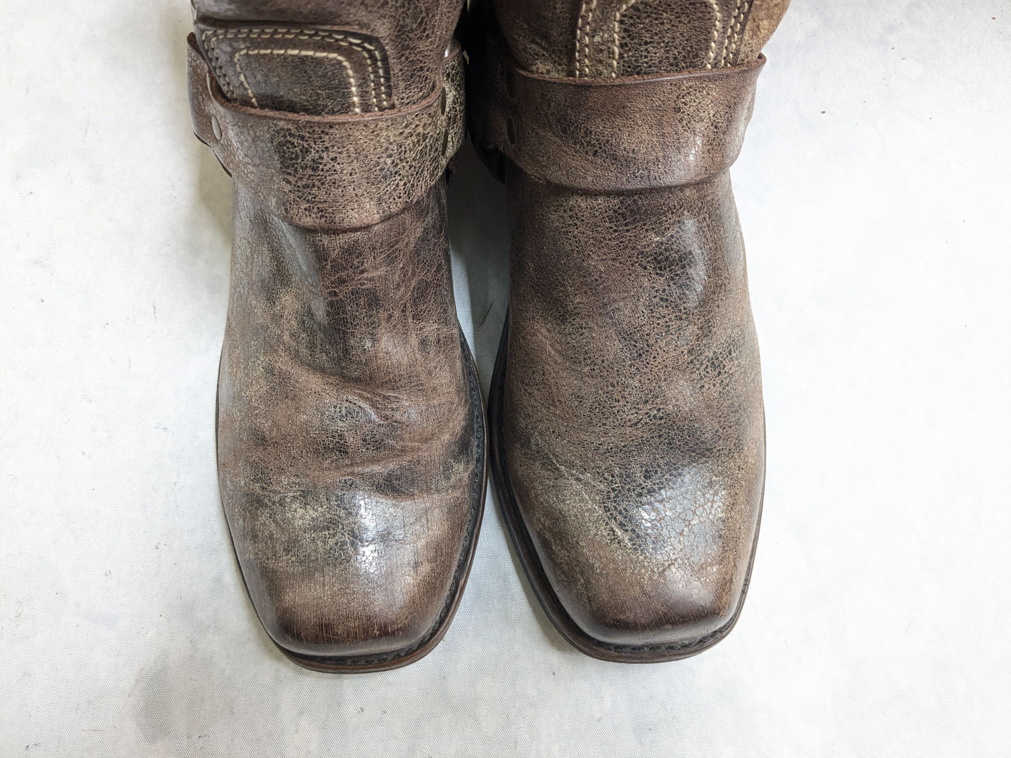 Frye Frye Harness Boots Brown Leather 9 M Buckle Size US 9 / EU 42 - 2 Thumbnail