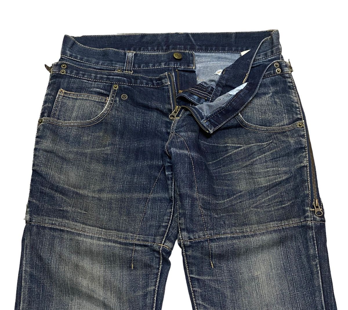 If Six Was Nine Rare Design Vintage Brand PPFM Double Waist Jeans 1990s Size US 33 - 6 Thumbnail