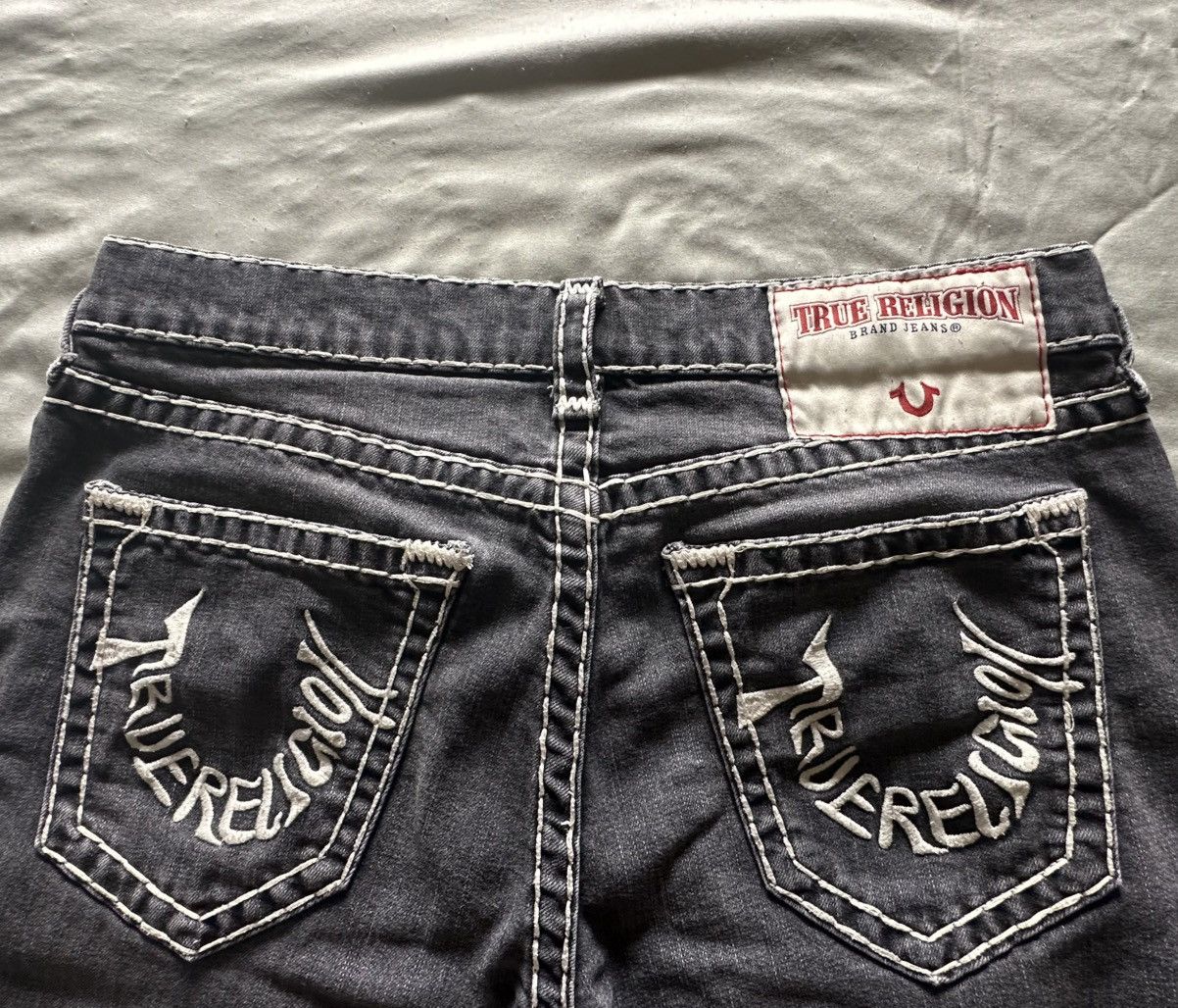 True Religion × Vintage True Religion Black Denim, White Constrast Stitch Pants Size US 34 / EU 50 - 2 Thumbnail
