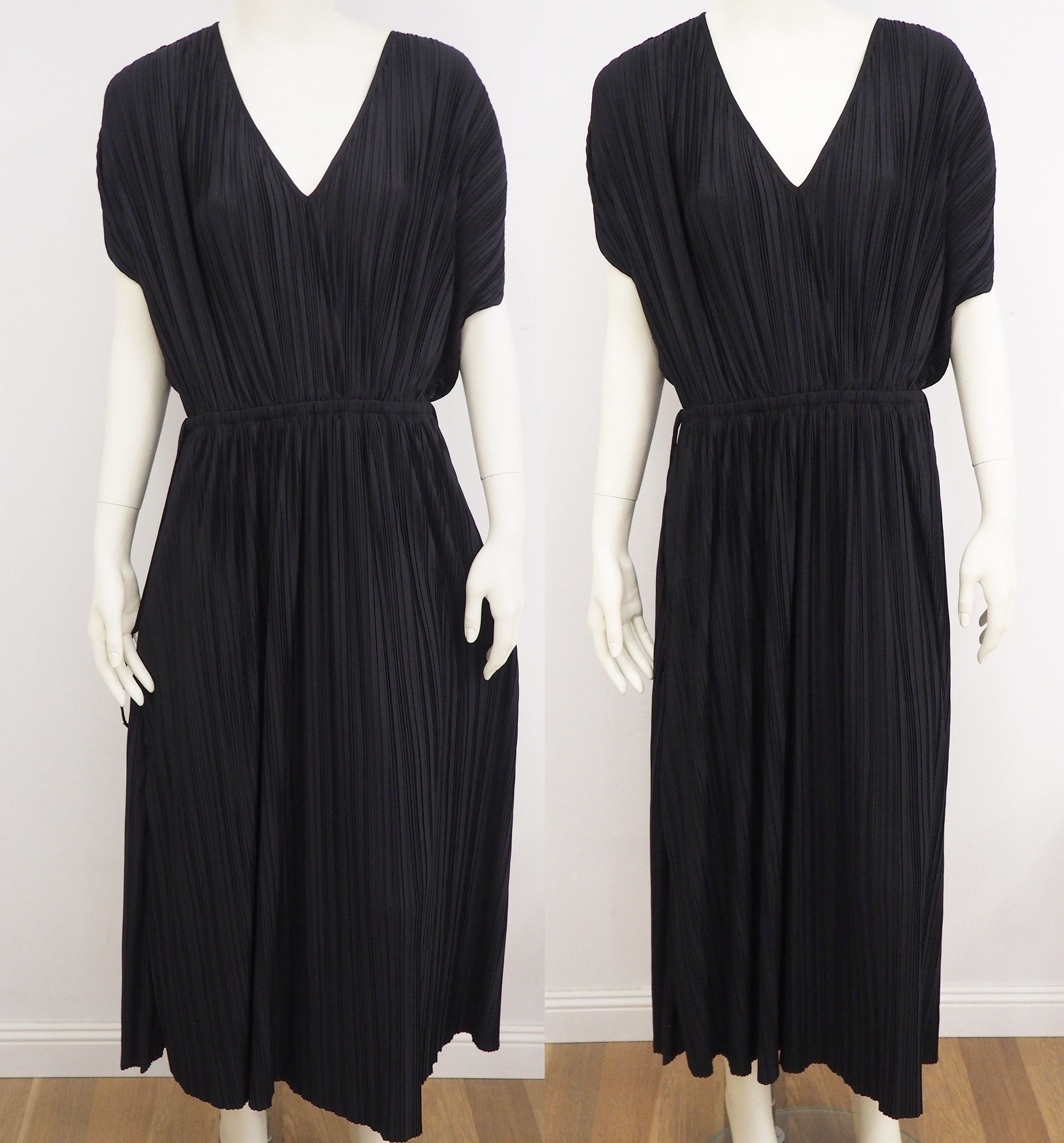 Hush Puppies Hush plisse pleated midi dress in black M Size M / US 6-8 / IT 42-44 - 6 Thumbnail