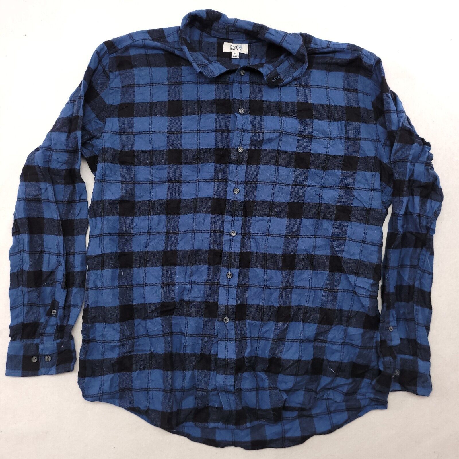 Croft & Barrow Croft & Barrow Buffalo Check Flannel Shirt Mens Size XL Blue Size US XL / EU 56 / 4 - 2 Thumbnail