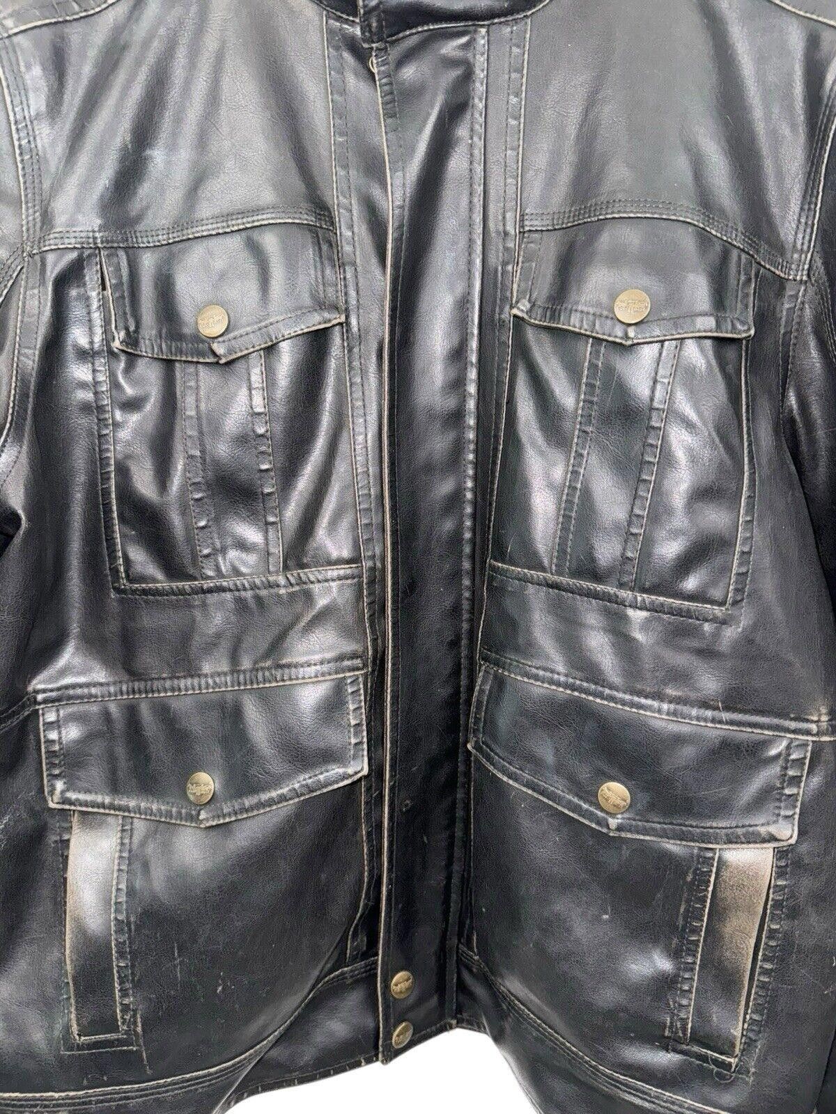 Levi's Vintage Levi's Leather Biker Trucker Hideaway Hood Jacket L Size US L / EU 52-54 / 3 - 5 Thumbnail