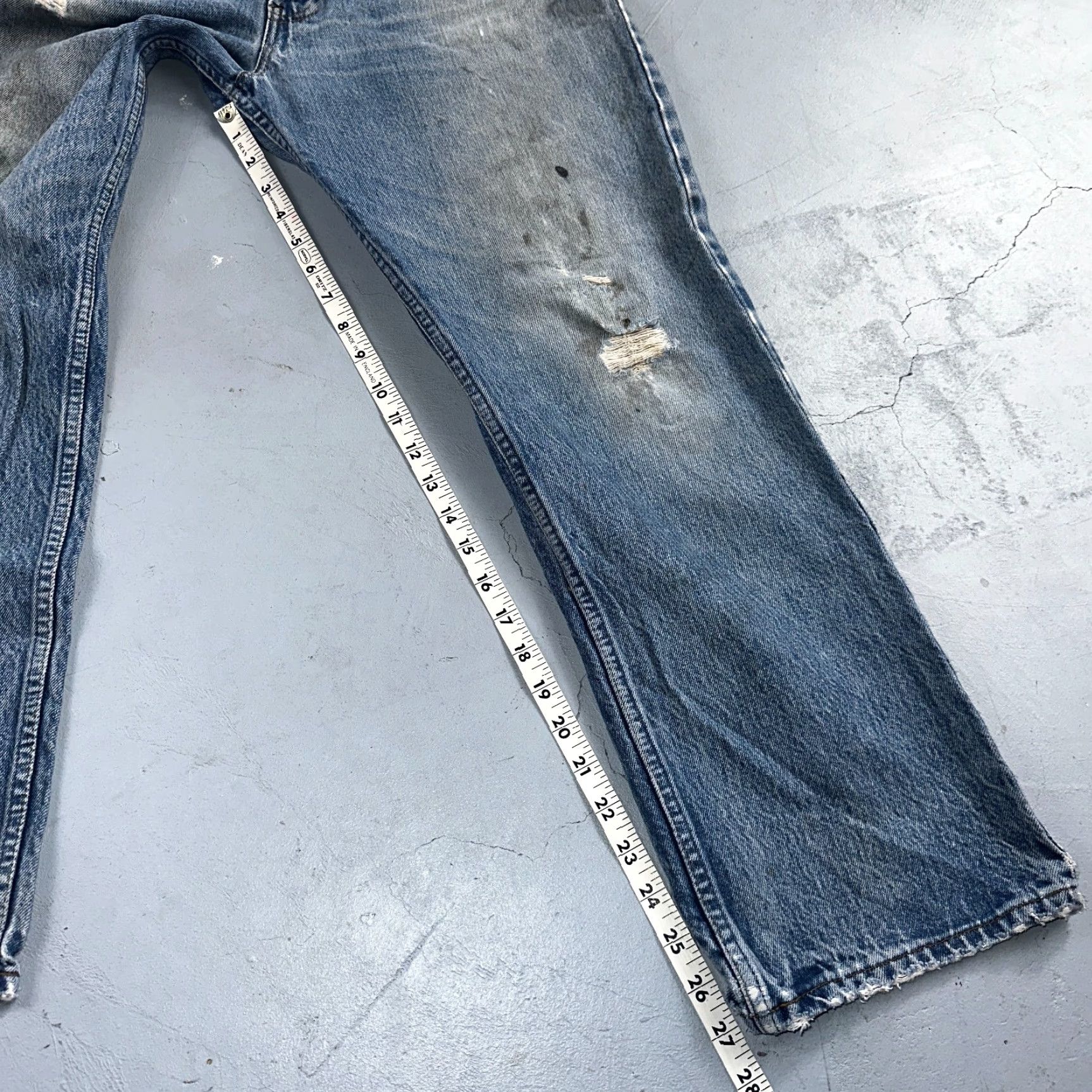 Levi's Levi's 517 Jeans Regular 34x27 Vintage 80s USA Orange Tab Bootcut Blue Denim Cotton Mens Size US 34 / EU 50 - 6 Thumbnail
