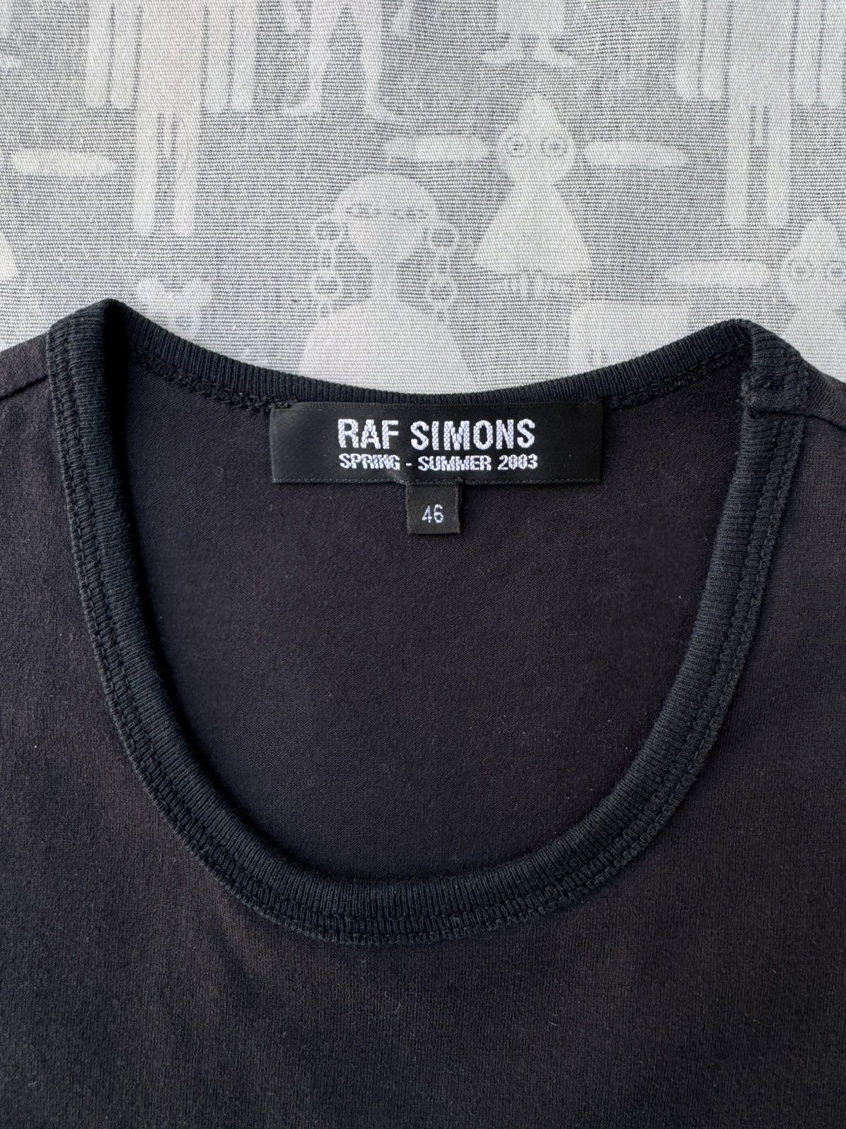 Raf Simons Raf Simons SS03 White / Black Asphalt Oversized Tank Top Size US S / EU 44-46 / 1 - 9 Thumbnail