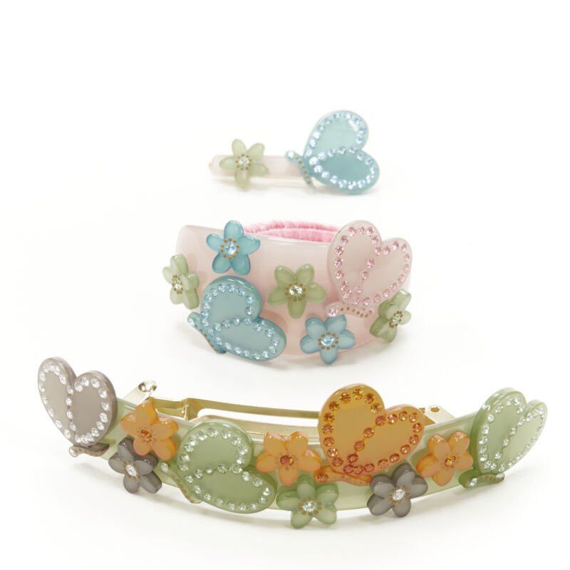 Other CHIC & MODE Alexandre Zouari crystals floral butterfly barrette hair tie clip X3 Size ONE SIZE - 1 Thumbnail
