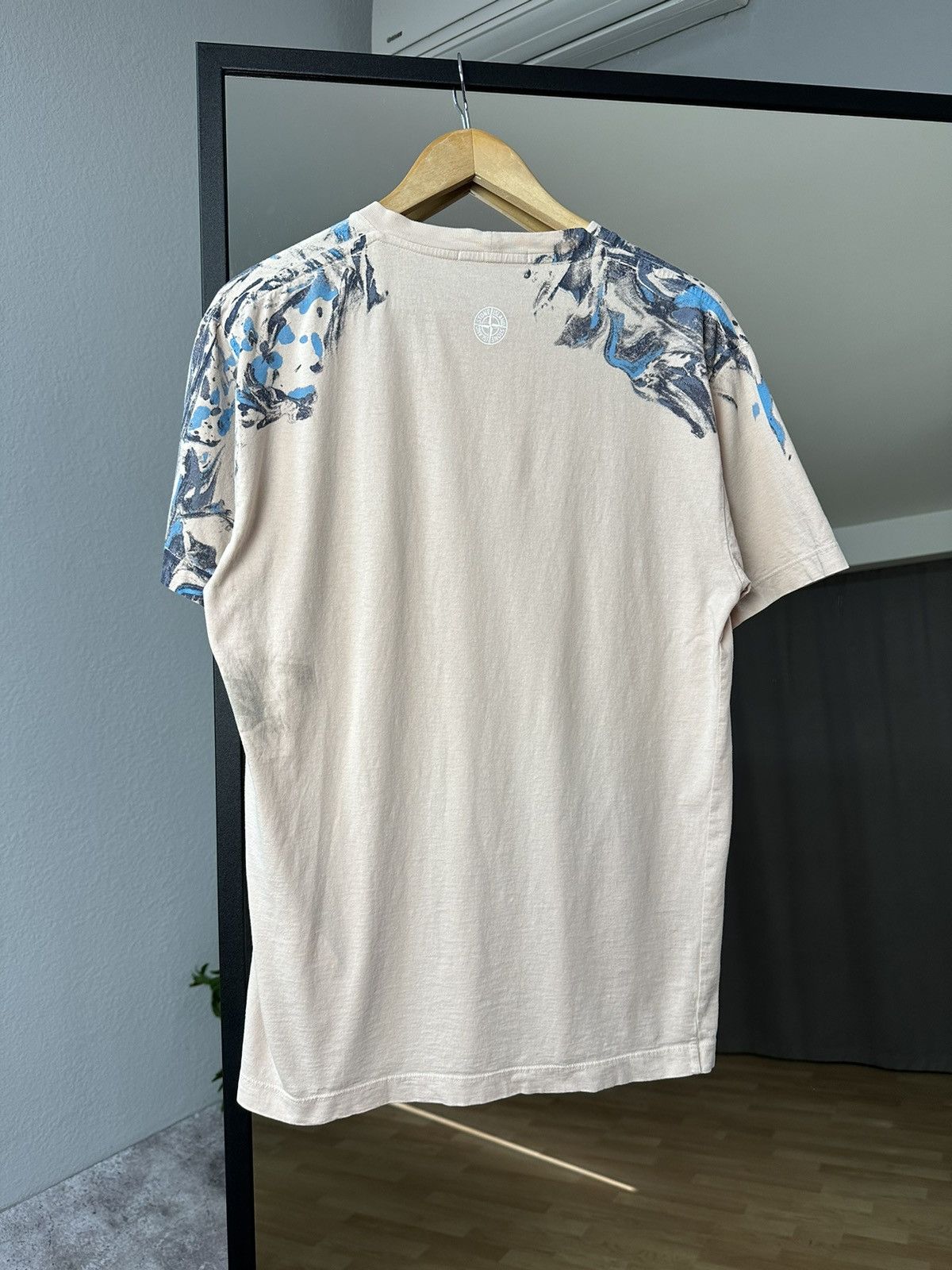 Stone Island Vintage Stone Island Big Logo T-Shirt Light Pink Rare Size US L / EU 52-54 / 3 - 5 Thumbnail