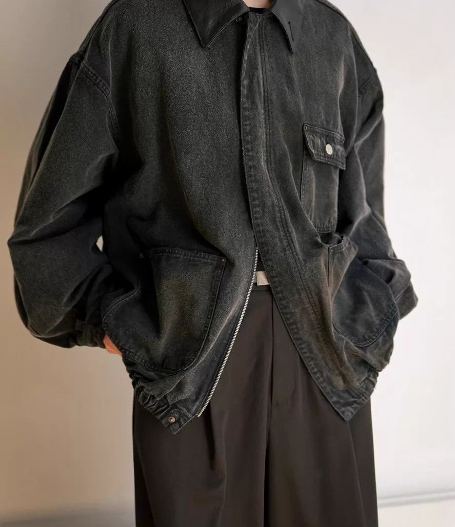 Other ssstein 26ss Black S Oversize Leather-Collar Sulfur-Dyed JKT Size US S / EU 44-46 / 1 - 4 Thumbnail