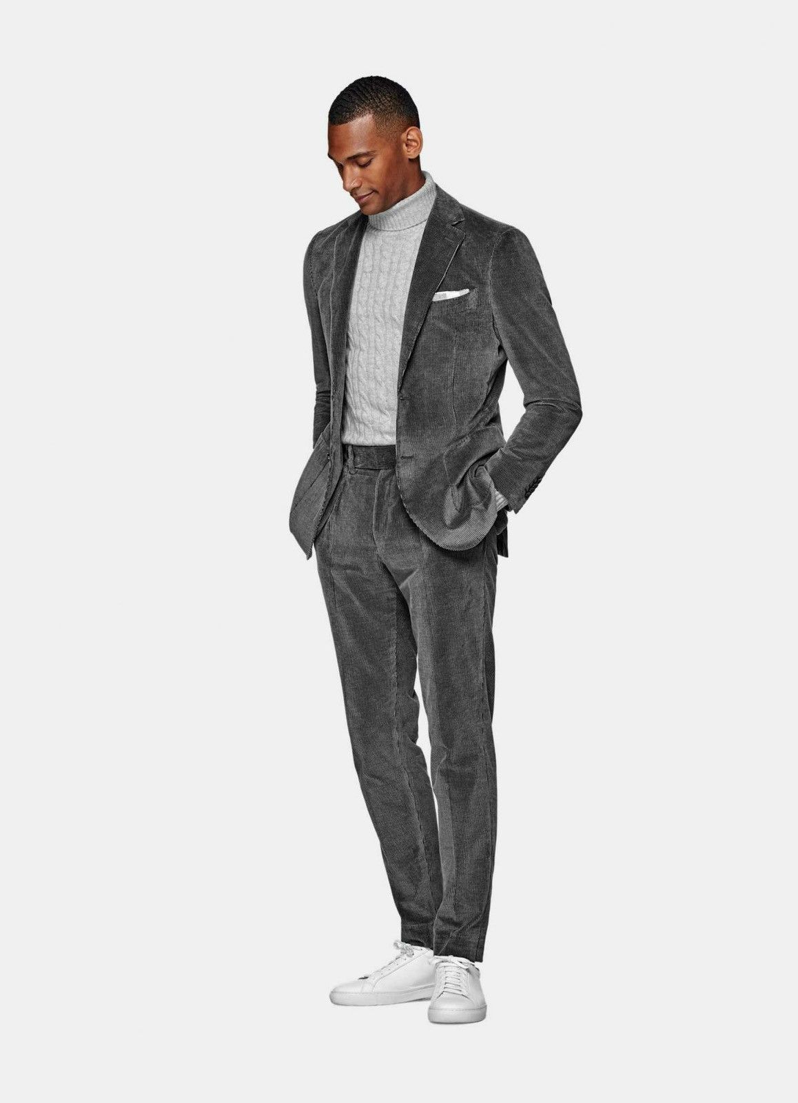Suitsupply Grey Corduroy Suit 42L Long from Suitsupply Size 42L - 1 Thumbnail