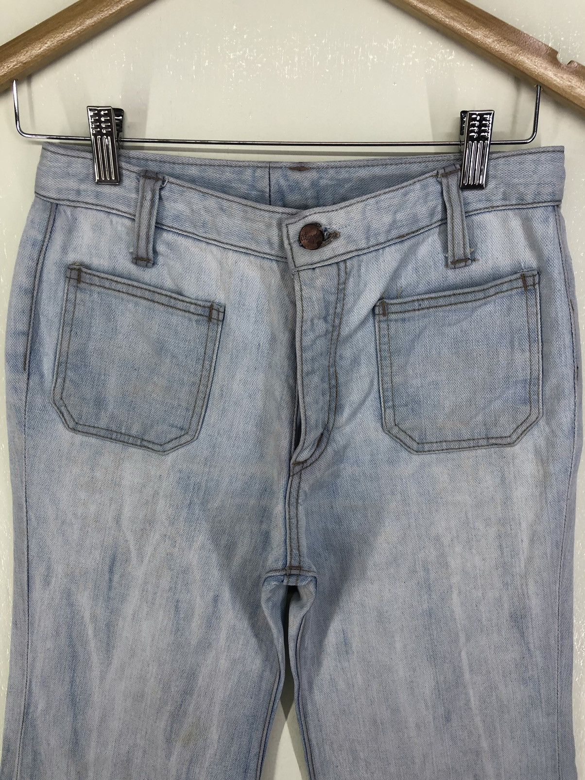 Wrangler Vintage Wrangler Super Flared Light Wash Bush Pants Size US 26 / EU 42 - 3 Thumbnail