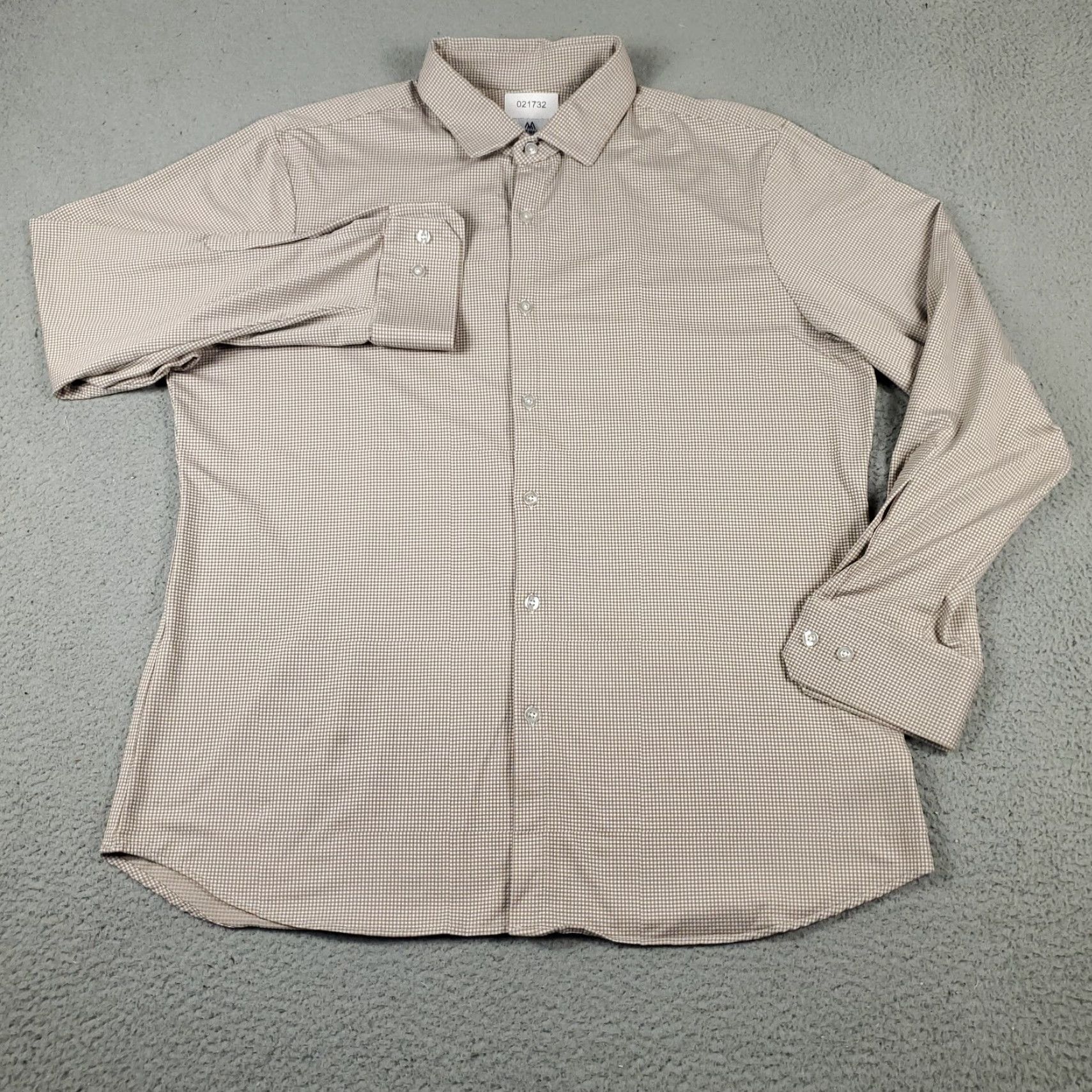 Mizzen+Main Mizzen+Main Shirt Mens 2XL Beige Plaid Button-Up Long Sleeve Casual Office Size US XXL / EU 58 / 5 - 2 Thumbnail