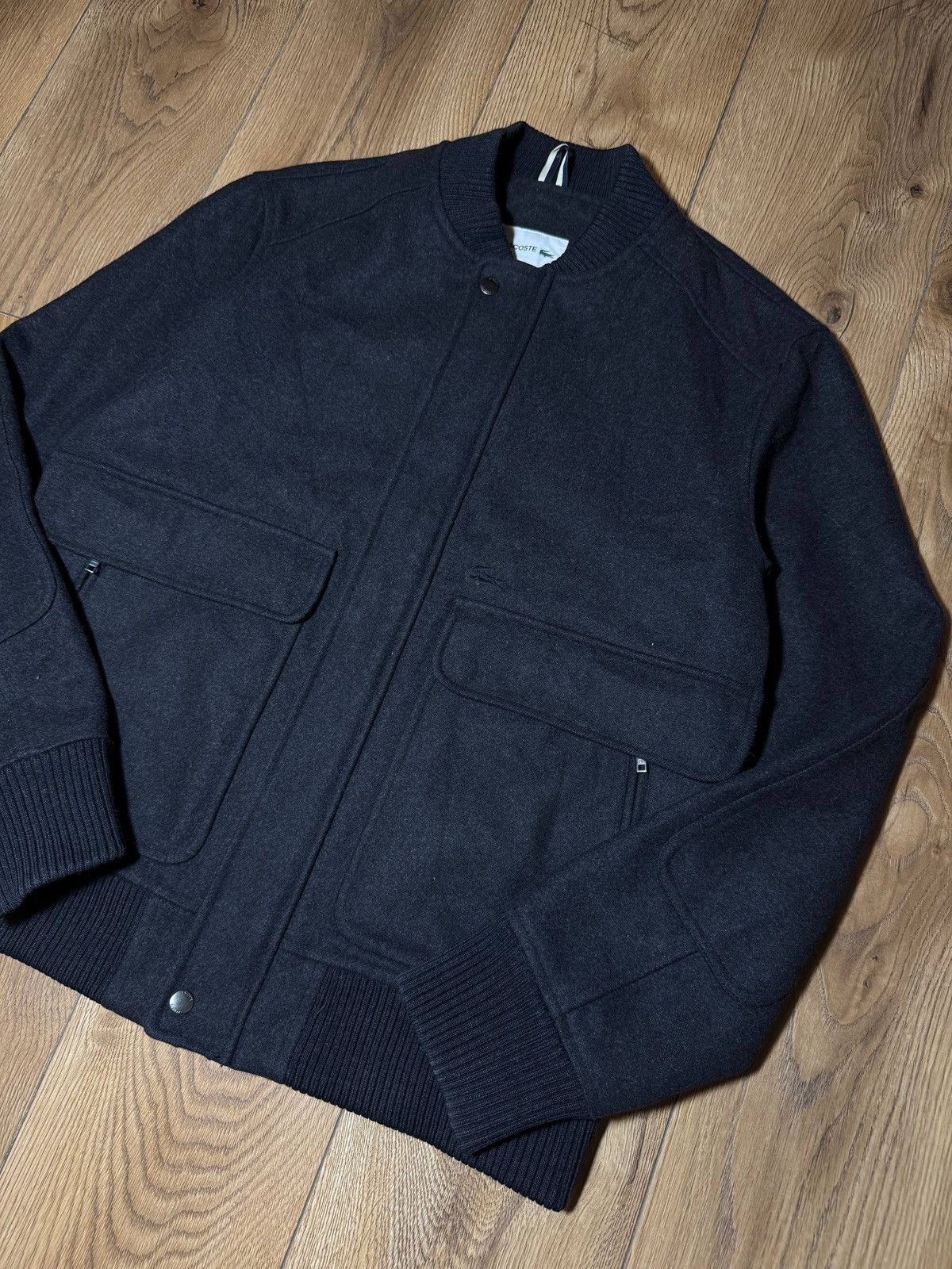 Lacoste Men`s Lacoste Rare Wool Winter Bomber Jacket Size L Size US L / EU 52-54 / 3 - 5 Thumbnail