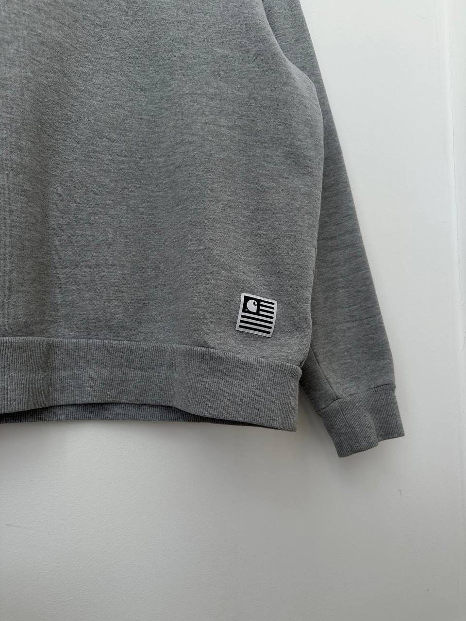 Carhartt × Carhartt Wip × Vintage Vintage Carhartt State Sweat Flag Gray Big Logo Sweatshirt Size US M / EU 48-50 / 2 - 5 Thumbnail