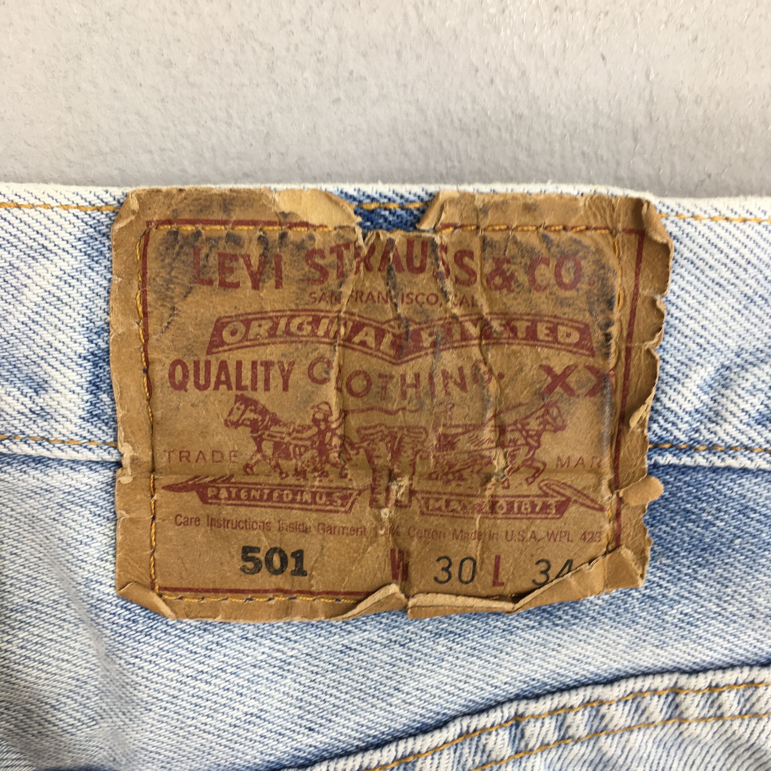 Levi's Size 28x28 Vintage 90s Levi's 501 Faded Blue Jeans S1813 Size US 28 / EU 44 - 12 Thumbnail