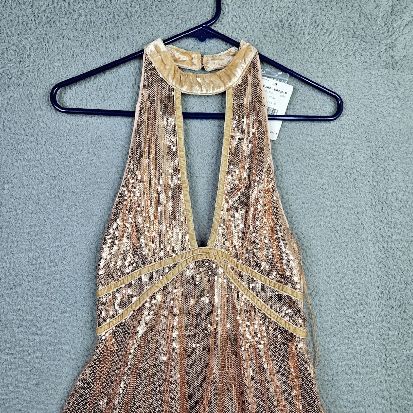 Free People Free People Rose Gold Sequin Sleeveless Dress Size 0 NEW Pink A-Line Womens Size XS / US 0-2 / IT 36-38 - 7 Thumbnail
