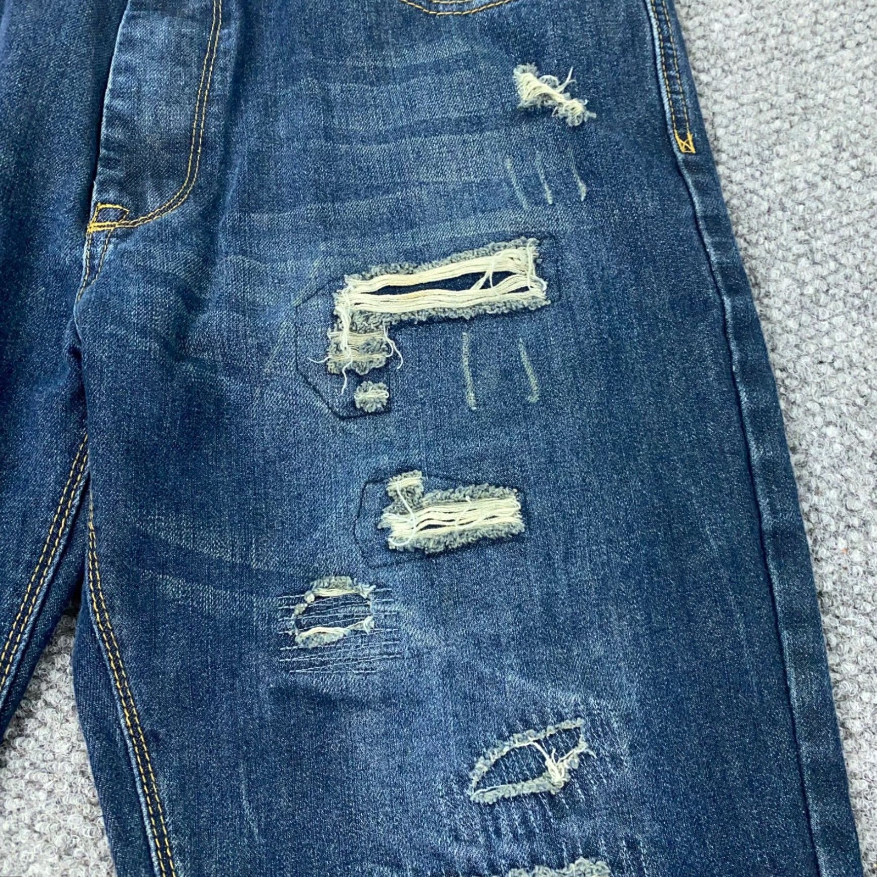 Express BROOKLYN XPRESS Jeans Mens 36x30 Blue Distressed Hip Hop Baggy Skater Urban Size US 36 / EU 52 - 3 Thumbnail
