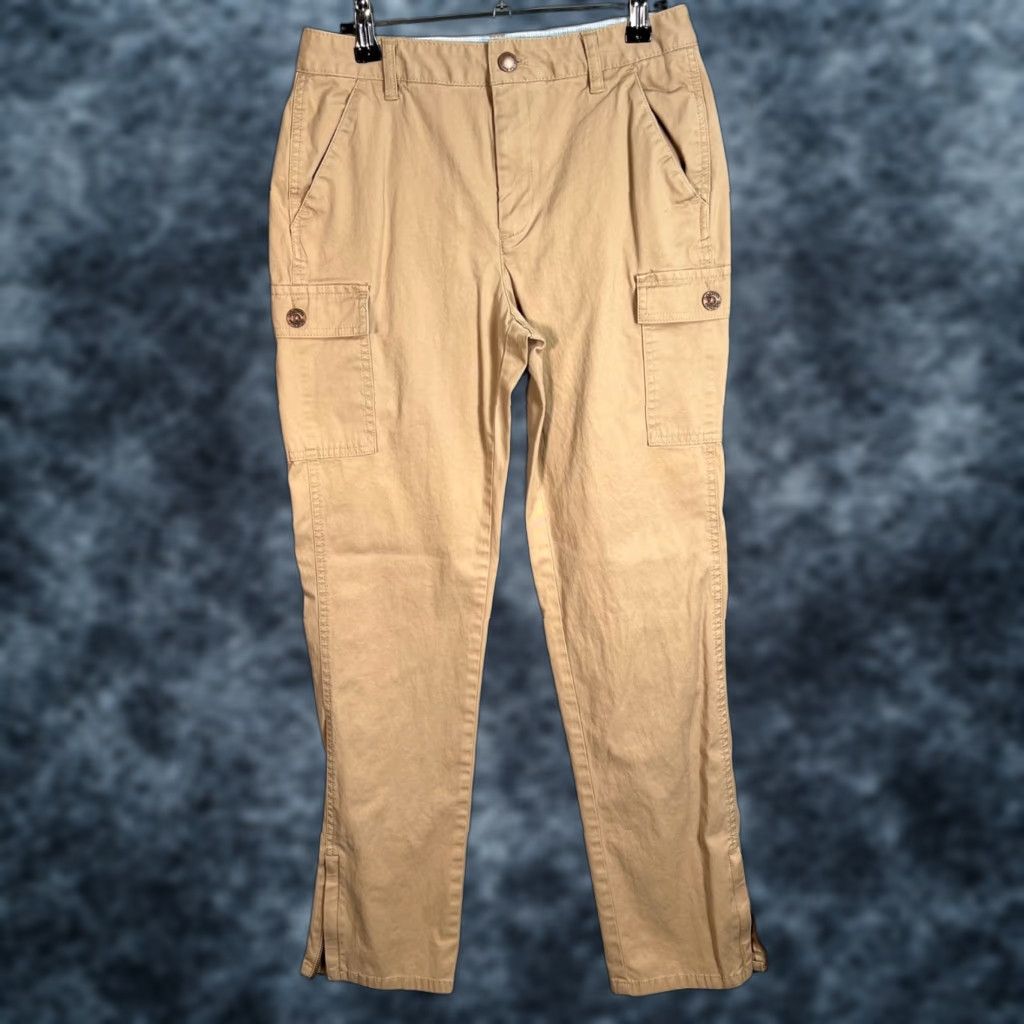Vintage L.L. Bean Womens Size 4 Cargo Pants Beige Cotton Blend Classic Fit Size 27" / US 4 / IT 40 - 1 Thumbnail