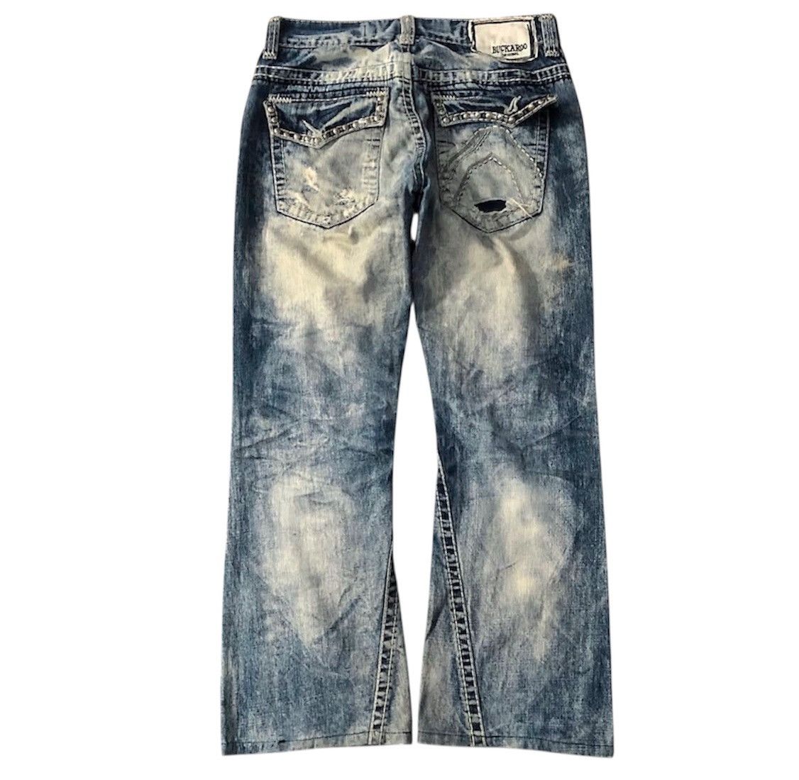 If Six Was Nine Y2K Buckaroo ripped jeans Size US 32 / EU 48 - 3 Thumbnail