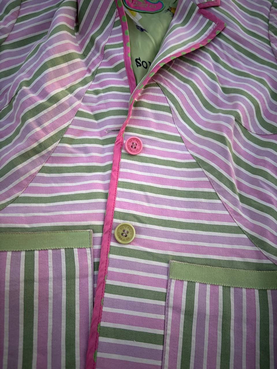 Etro × Vintage Vintage Etro Milano Strips Pink Classics Blazers Size M / US 6-8 / IT 42-44 - 4 Thumbnail