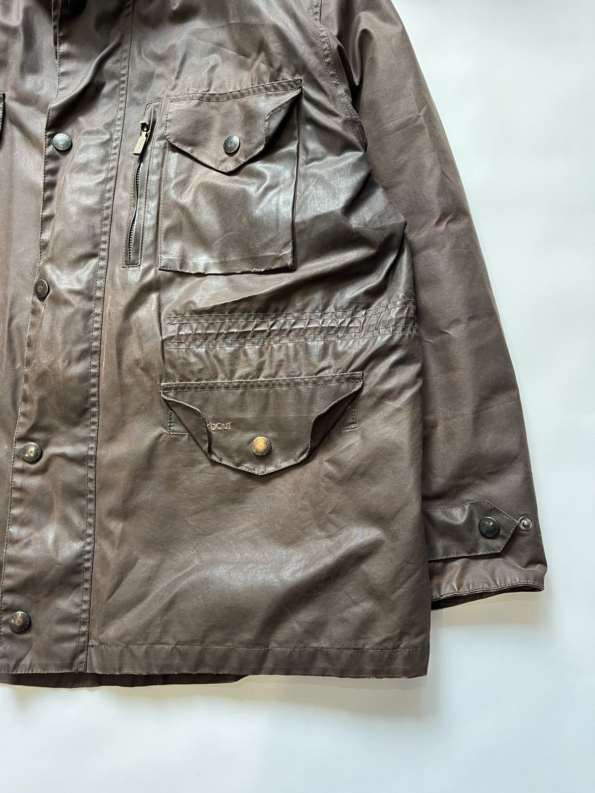 Barbour Barbour Brown Waxed Jacket Sapper Vintage Size US XL / EU 56 / 4 - 2 Thumbnail