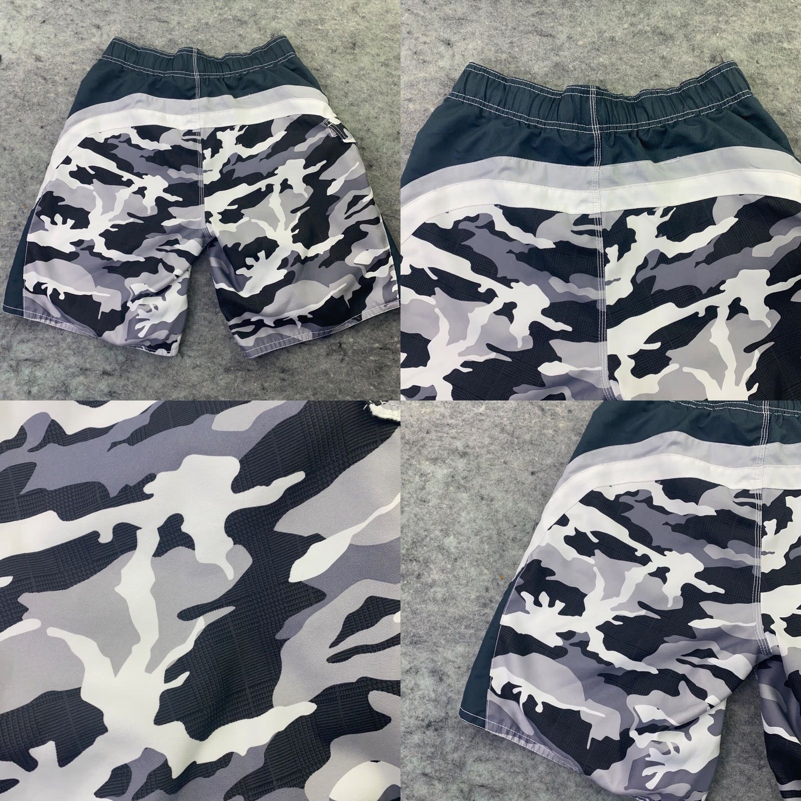Ocean Pacific Ocean Pacific Mens Swim Trunks Small 28/30 Gray Camouflage Drawstring Lined Size ONE SIZE - 9 Thumbnail