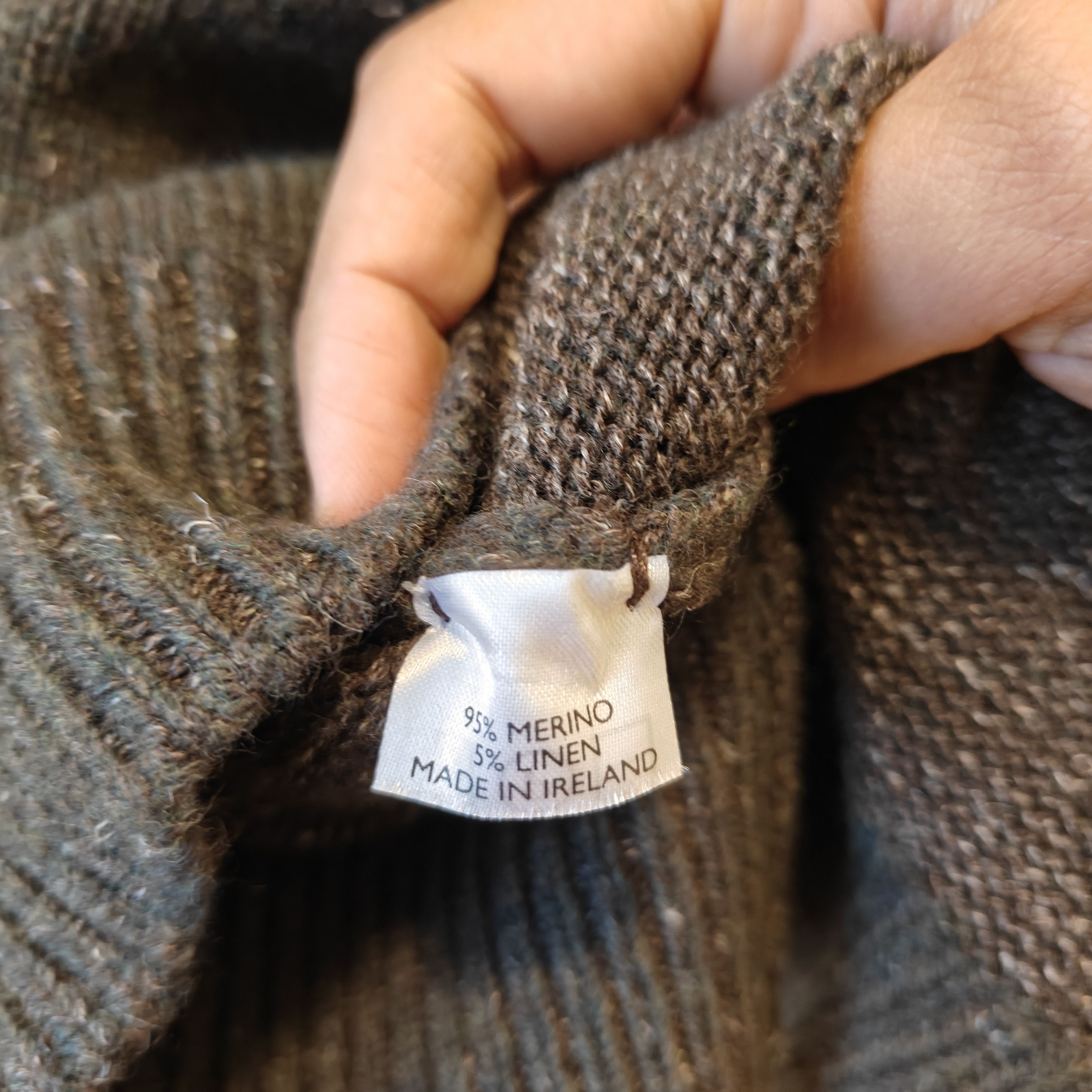 Inis Meain LNWOT Turtleneck grey sweater wool linen blend Size US S / EU 44-46 / 1 - 14 Thumbnail
